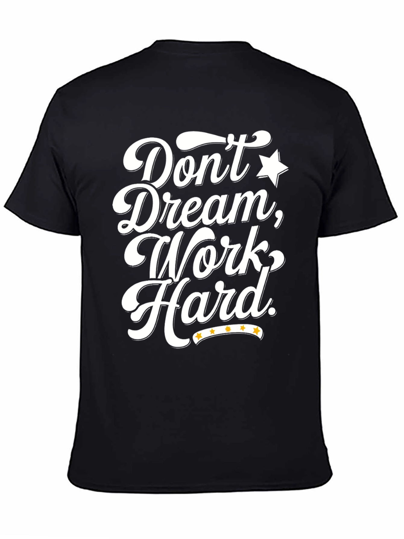 Black Don't Dream, Work Hard Black Graphic Tee view 4