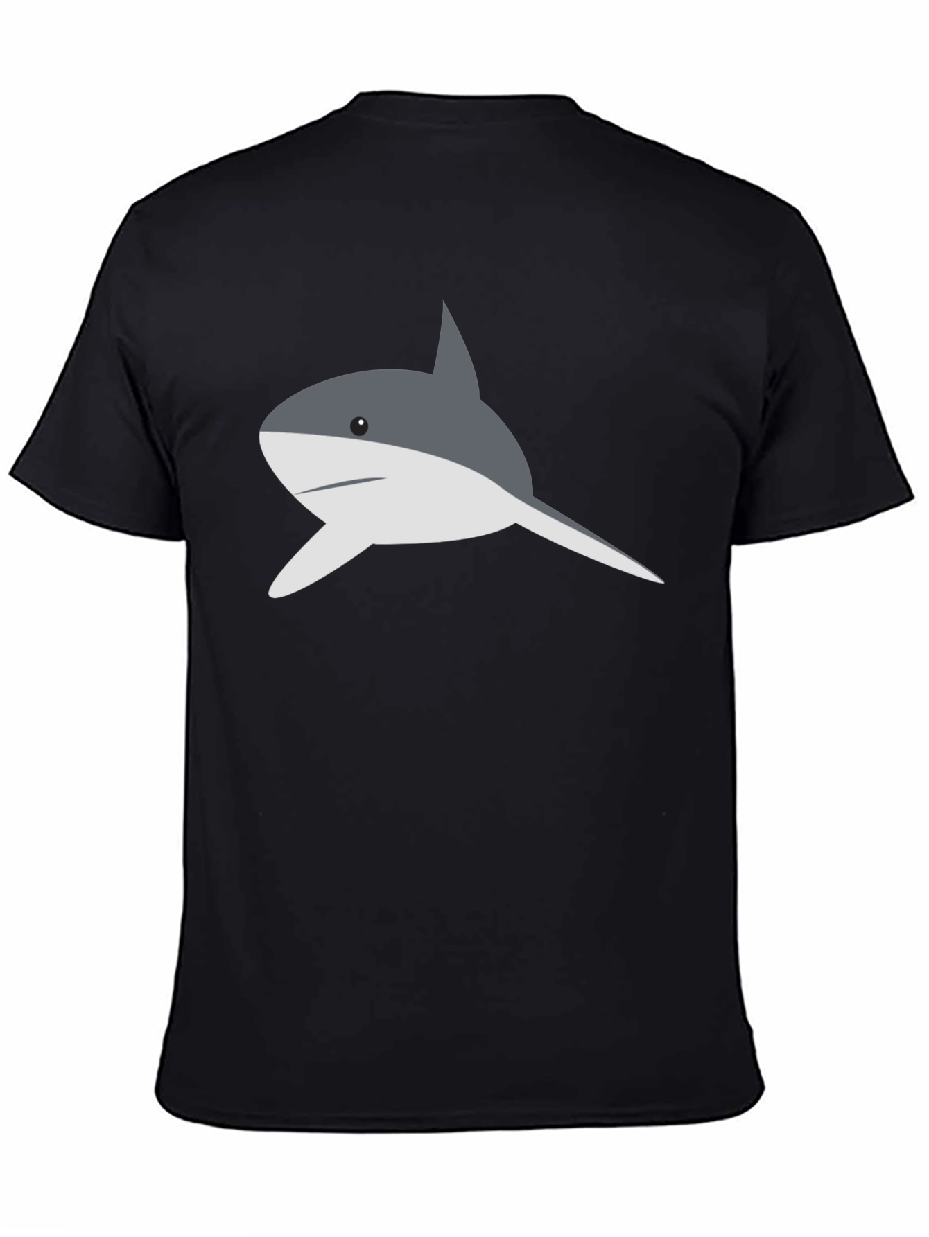 Black Shark Graphic T-Shirt - Men's Black Tee view 4