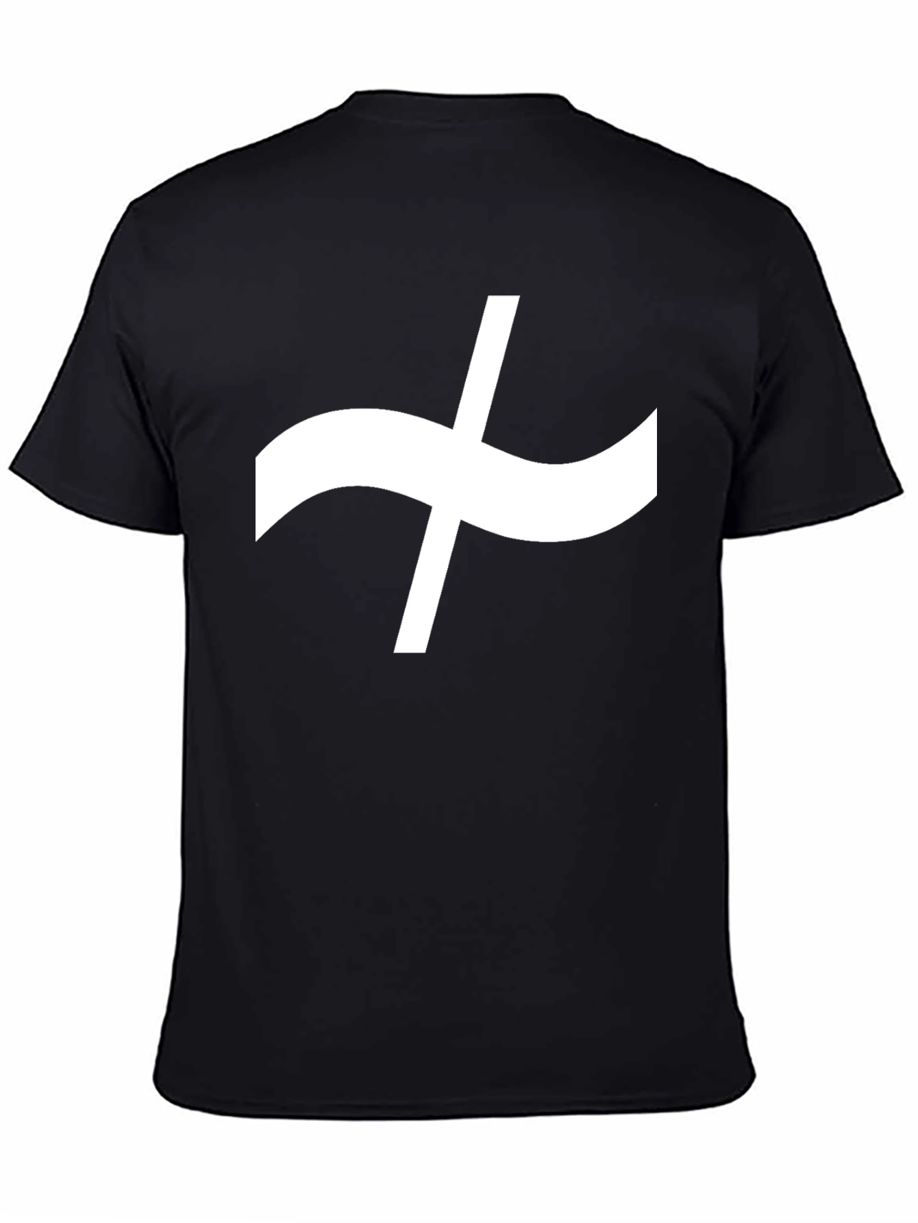 Black Abstract Symbol Black T-Shirt view 4