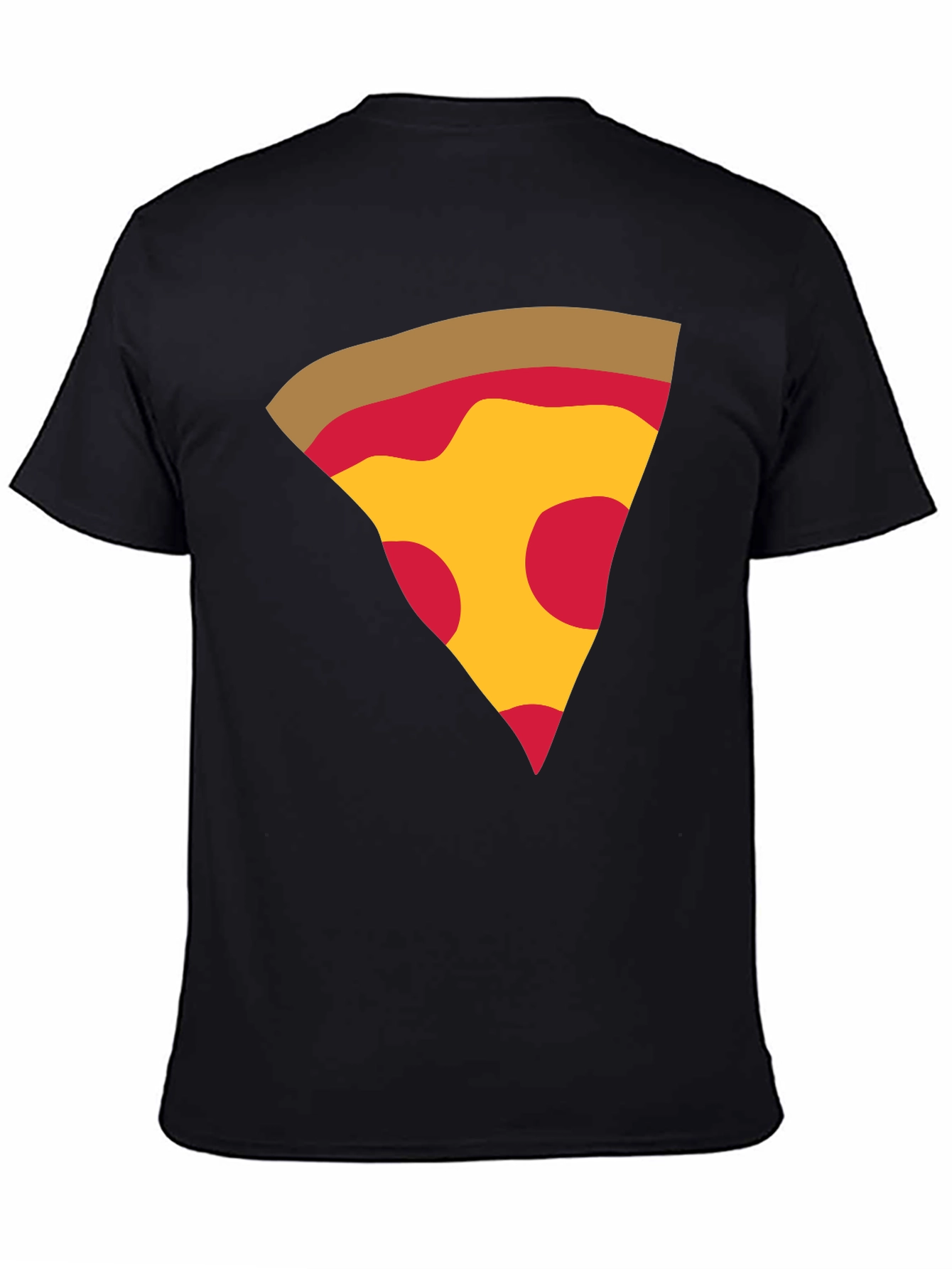 Black Pizza Slice Graphic T-Shirt view 4