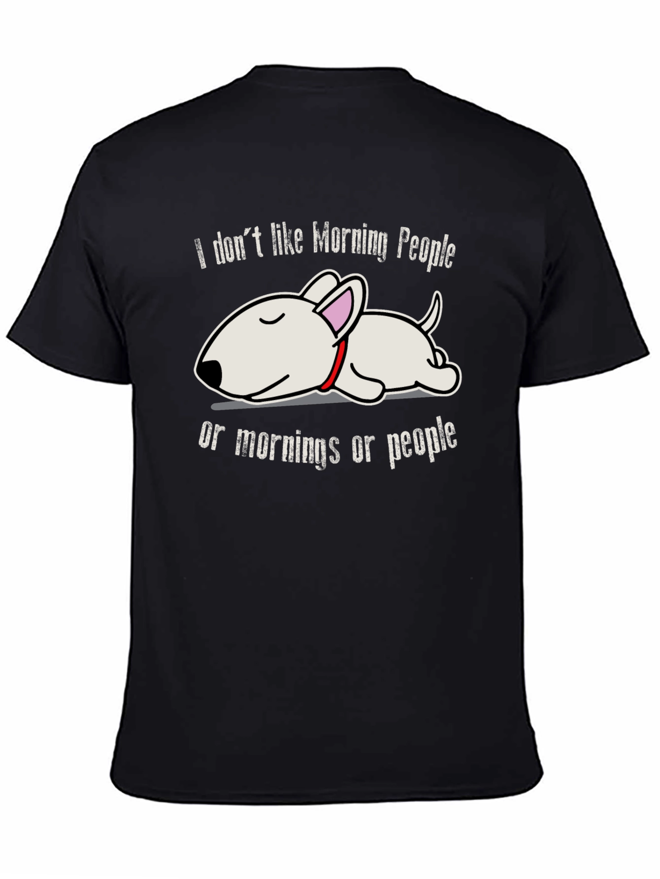 Black Lazy Dog T-Shirt: I Don't Like Morning People Tee view 4