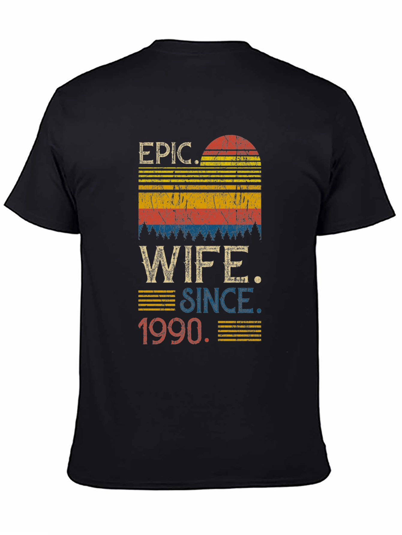 Black Epic Wife Since 1990 Graphic Tee view 4