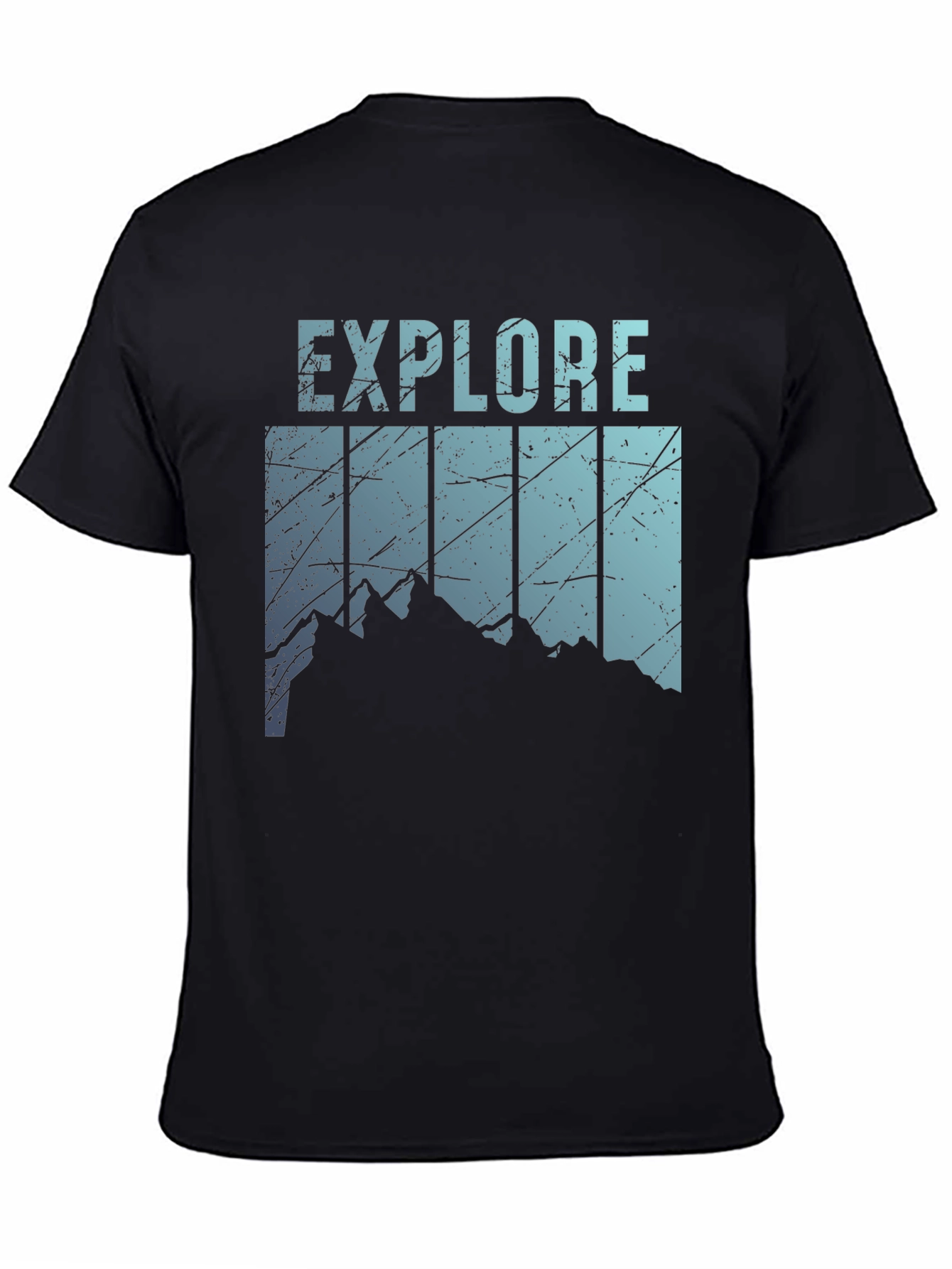 Black Explore Mountain Graphic Tee - Black view 4