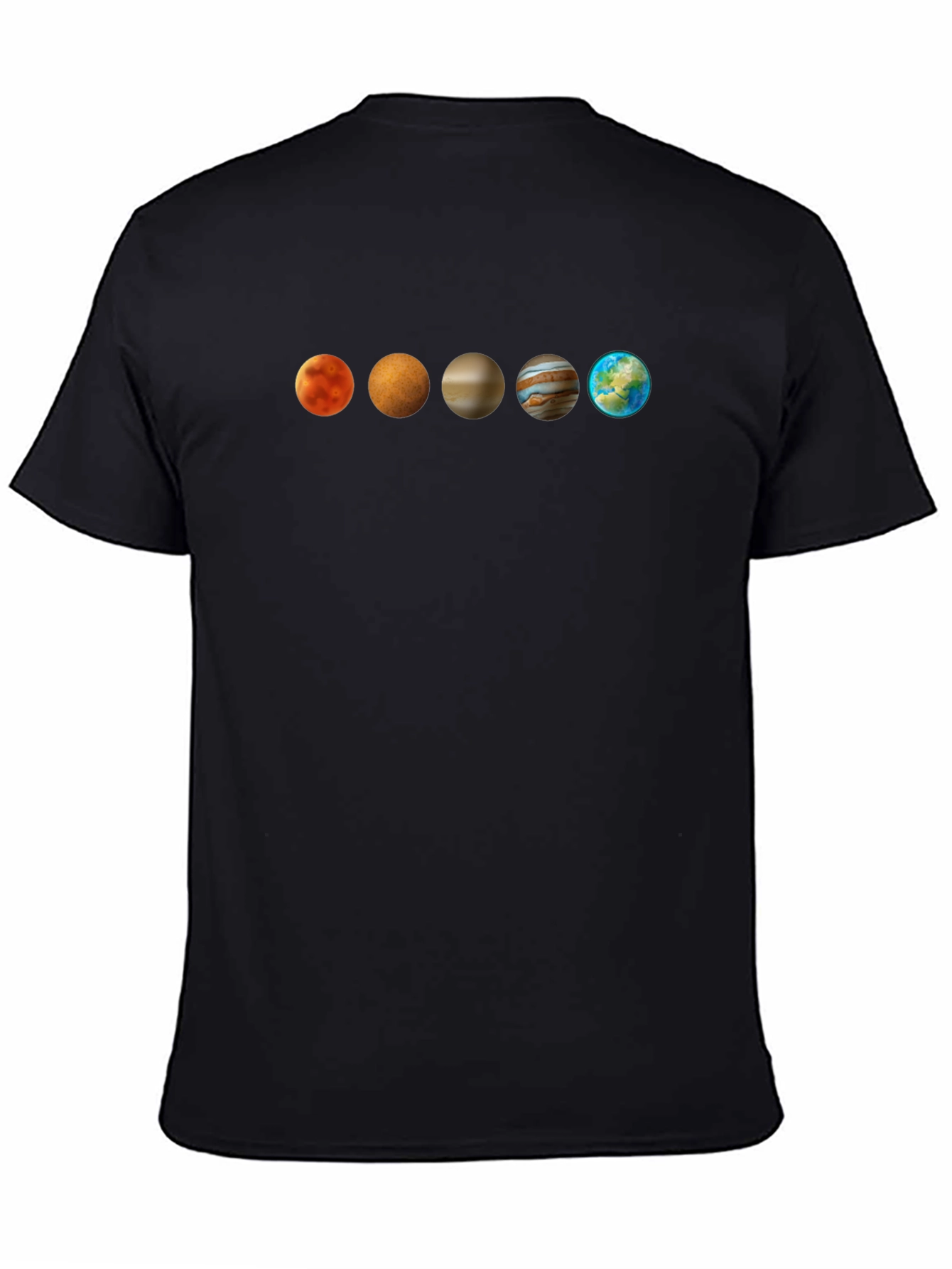 Black Planets T-Shirt - Black view 4