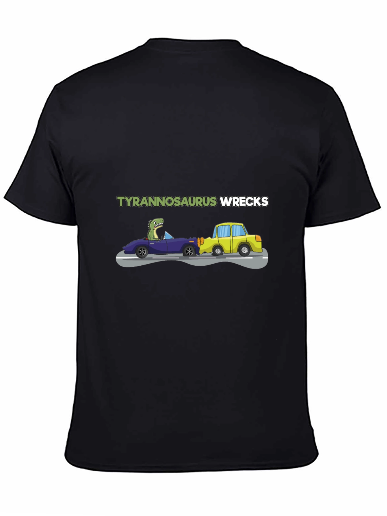Black Tyrannosaurus Wrecks Graphic T-Shirt view 4