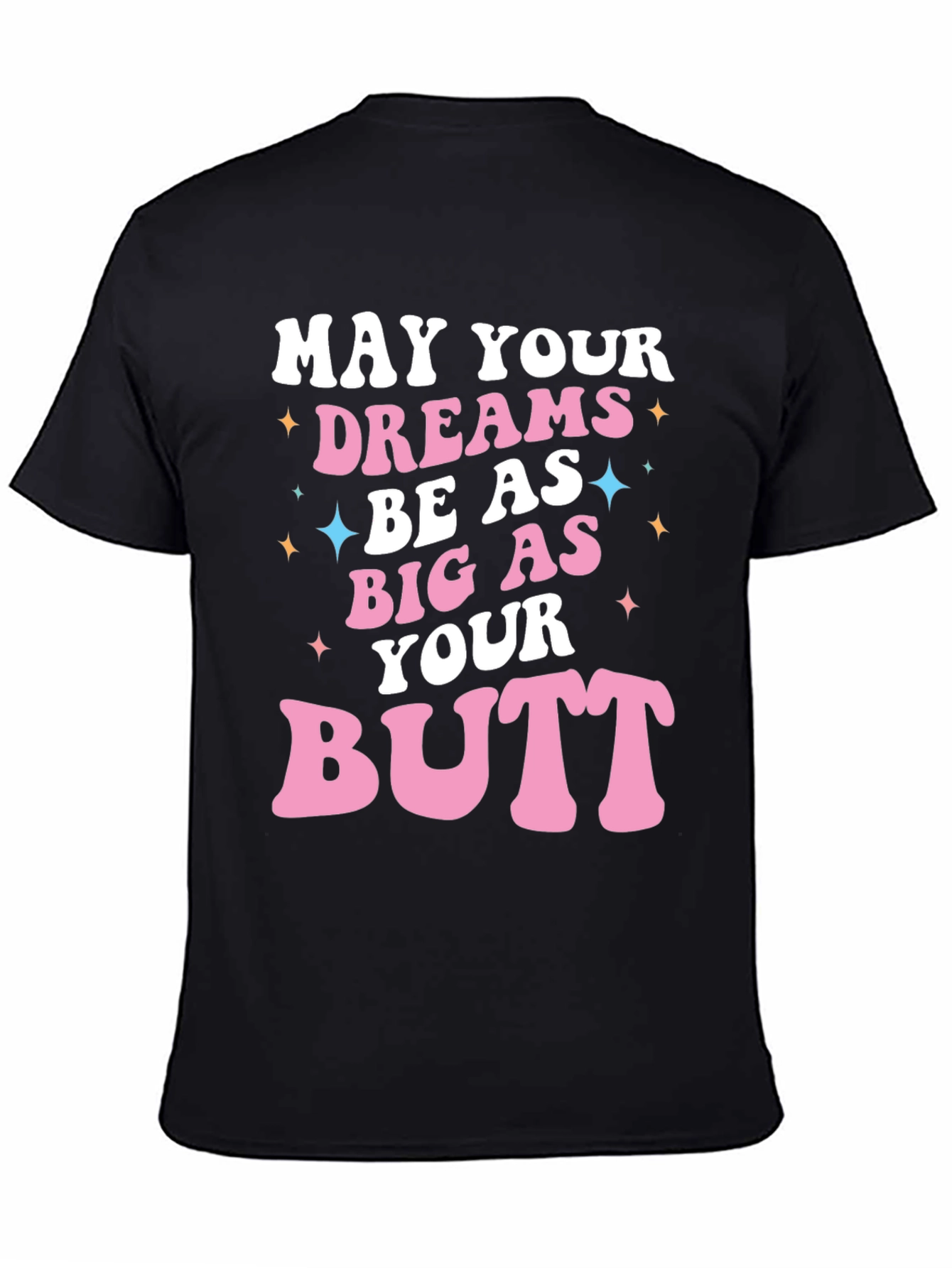 Black Funny "Big As Your Butt" Graphic Tee view 4
