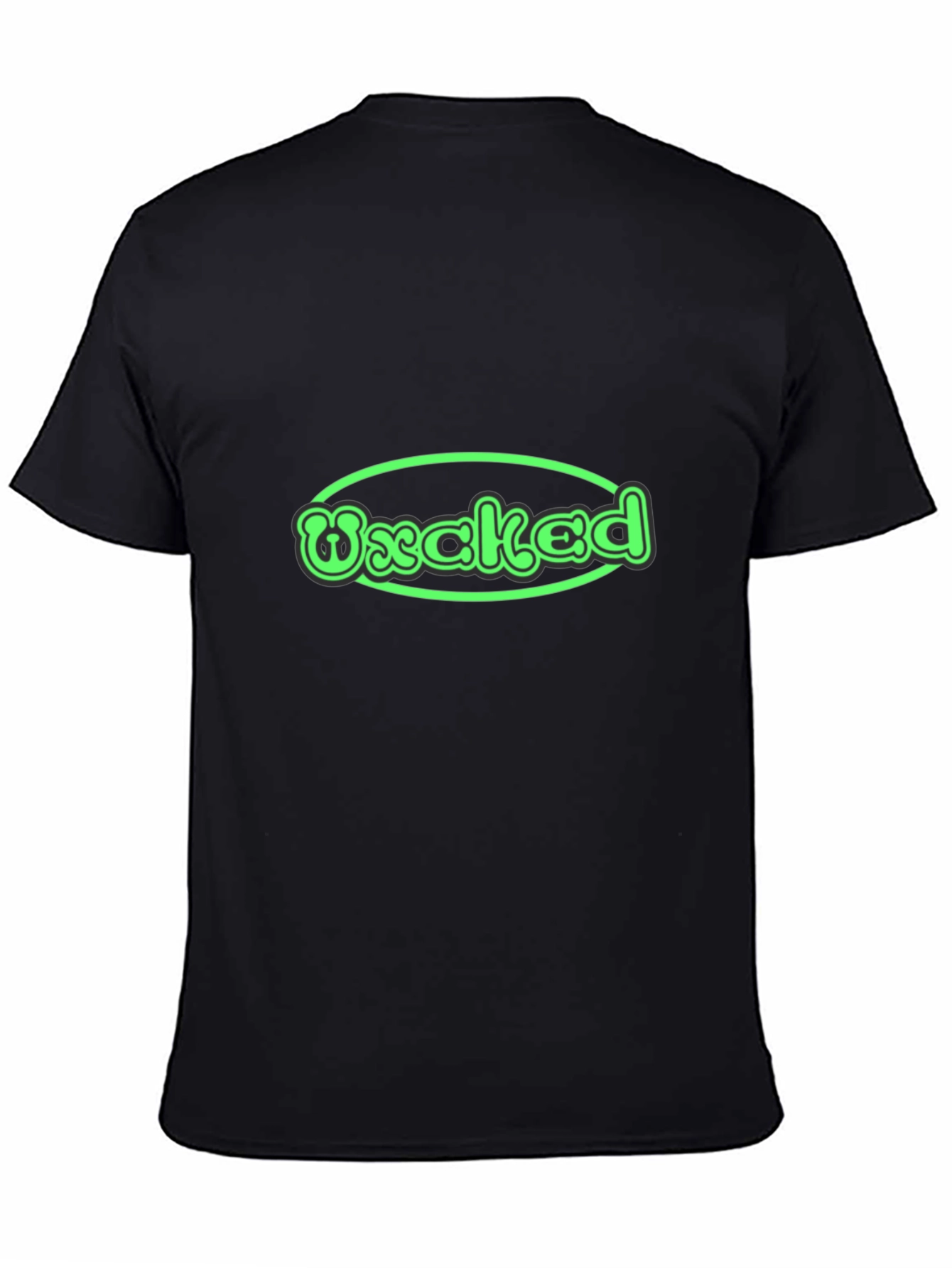 Black Wicked Graphic Tee - Black Cotton Blend T-Shirt view 4