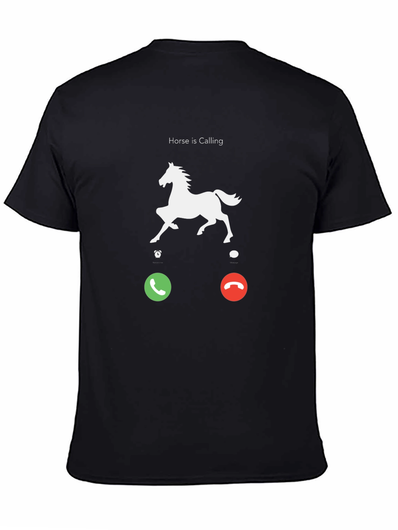 Black Horse is Calling T-Shirt - Funny Animal Lover Tee view 4