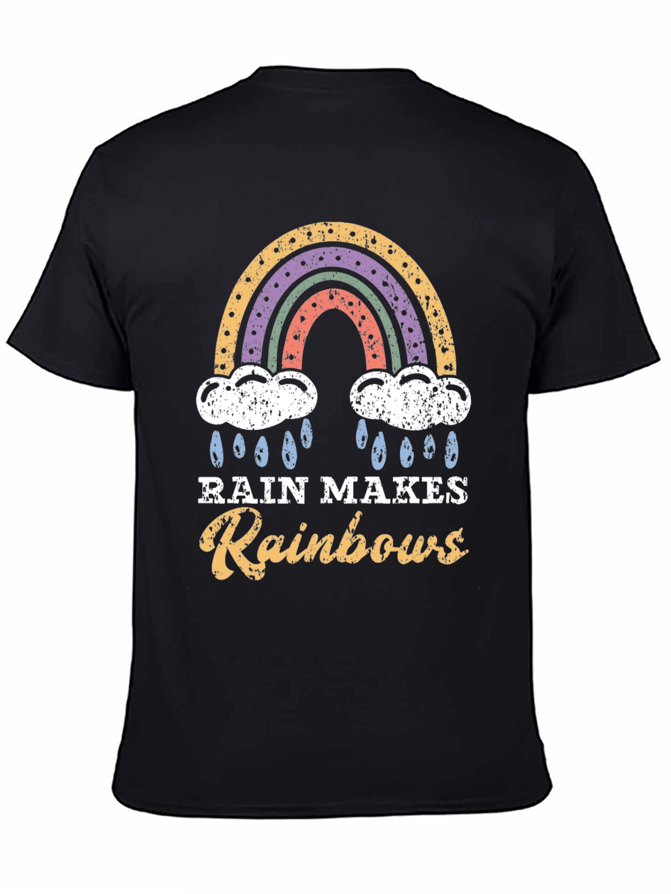 Black Rain Makes Rainbows Graphic T-Shirt view 4