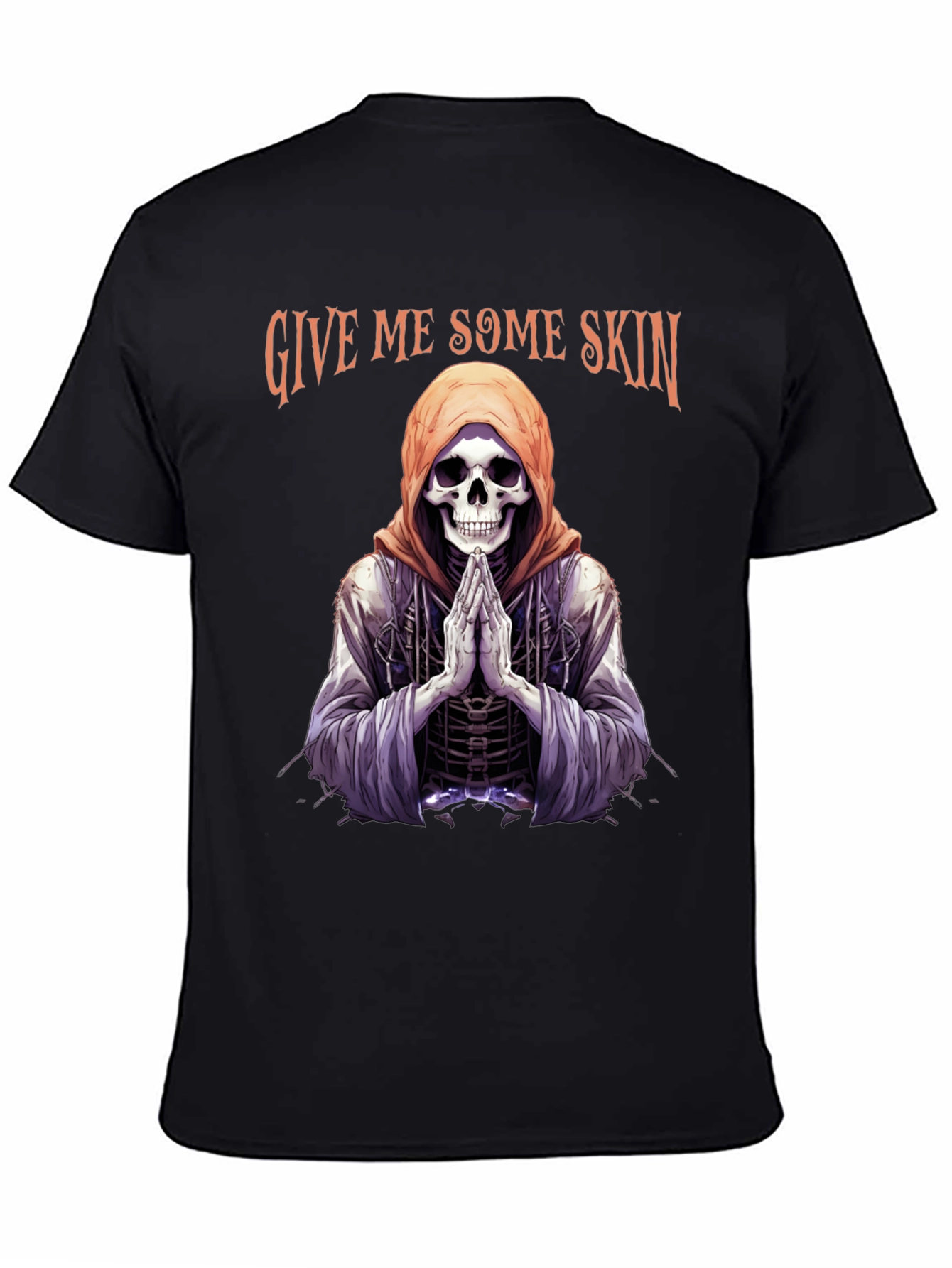 Black Give Me Some Skin Skeleton T-Shirt view 4