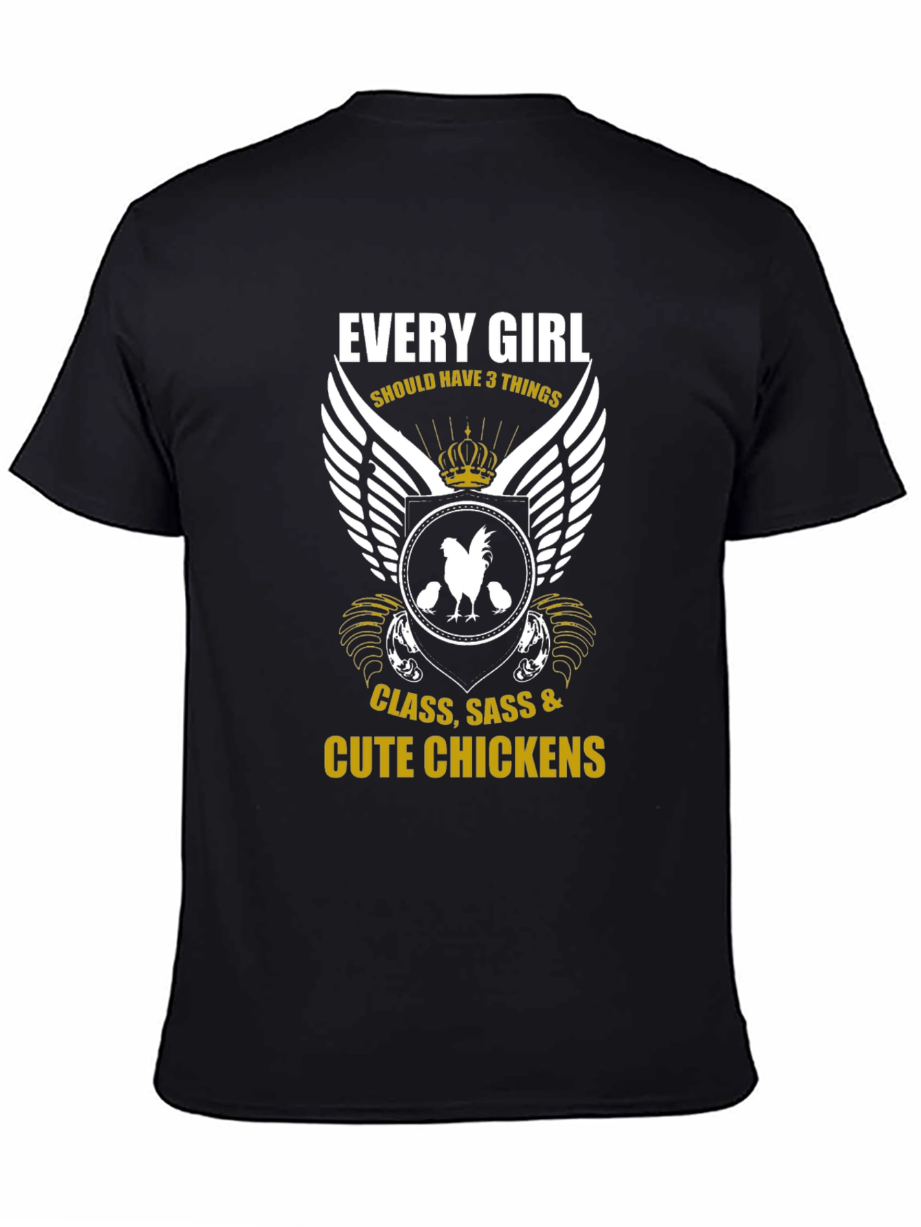 Black Every Girl Needs Cute Chickens T-Shirt view 4