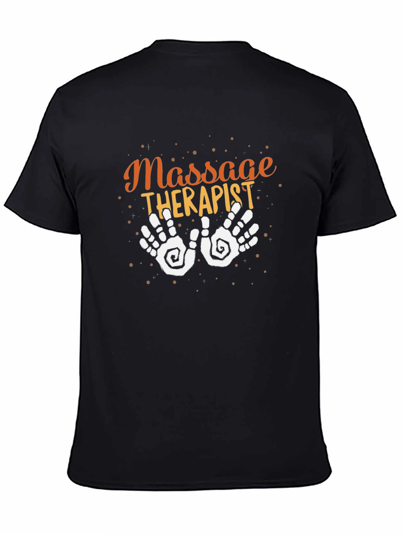 Black Massage Therapist T-Shirt, Therapeutic Gift view 4