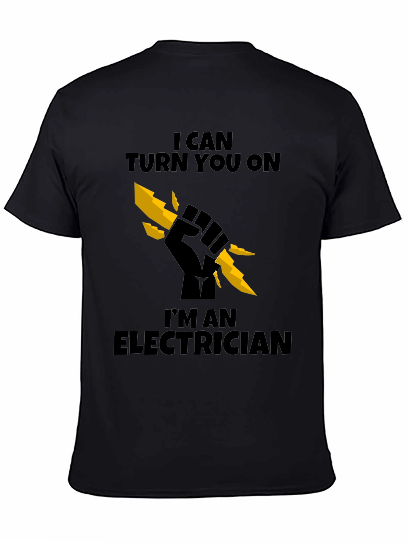 Black Electrician T-Shirt - I Can Turn You On view 4