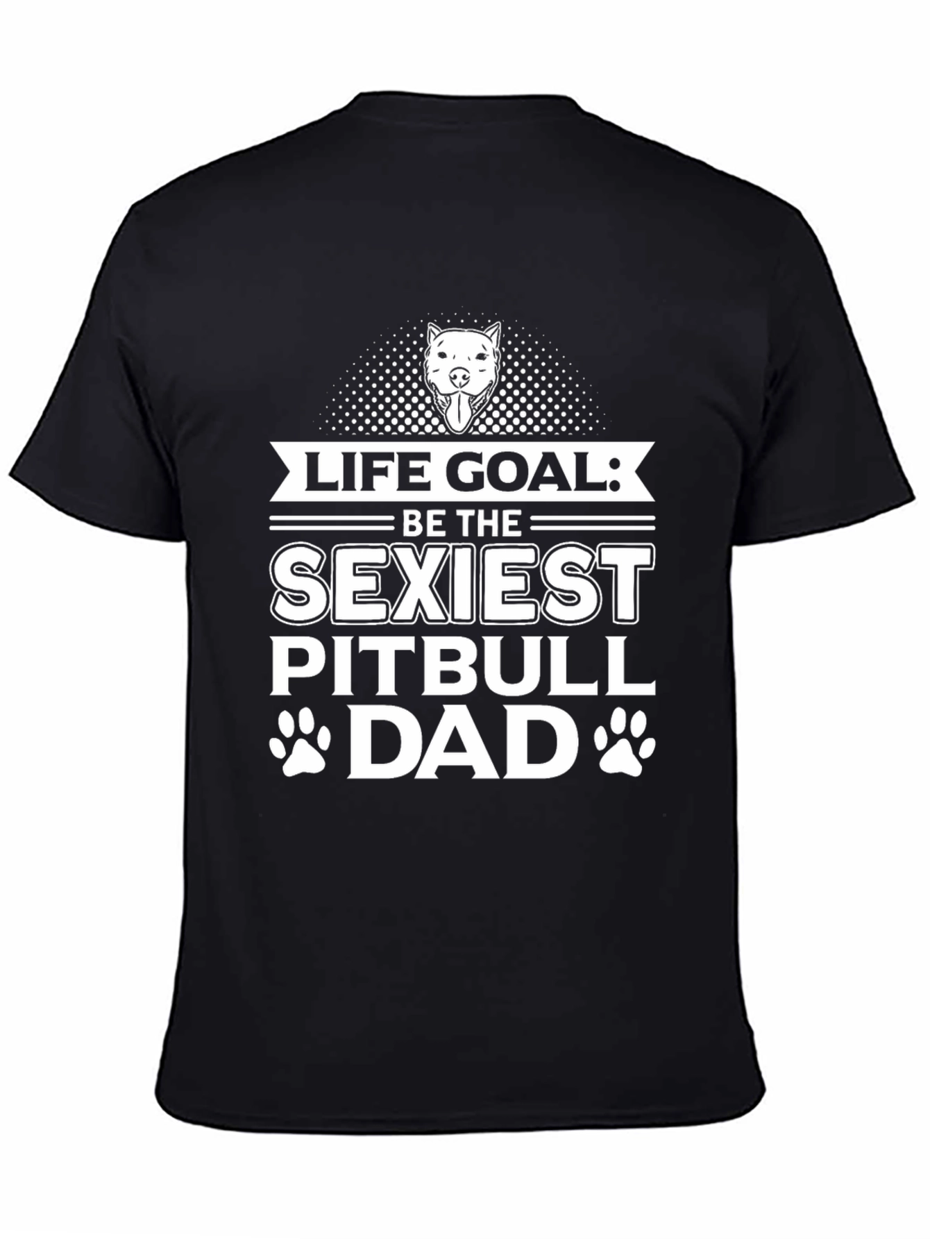Black Sexiest Pitbull Dad Graphic Tee - Black view 4