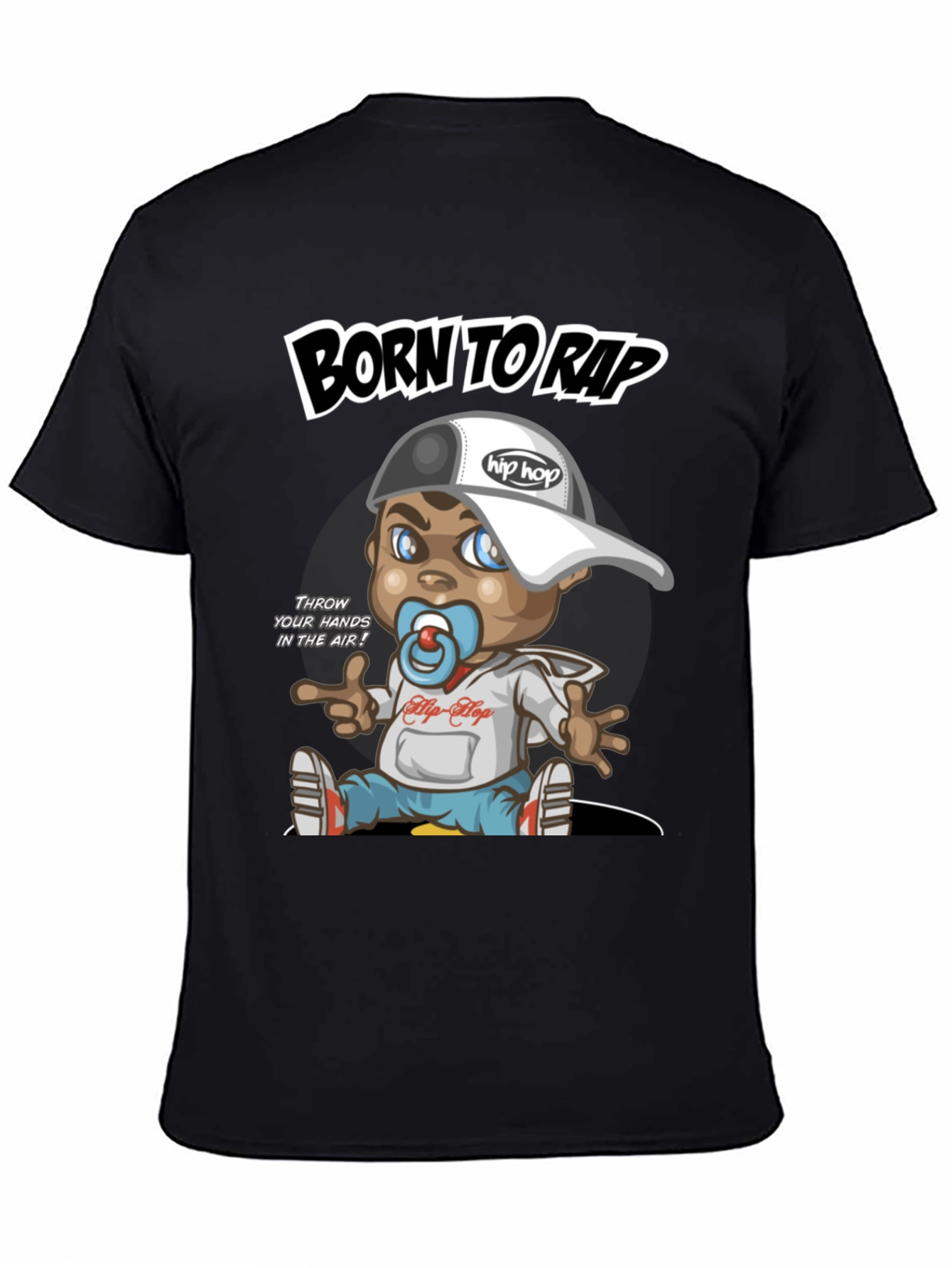 Black Born to Rap Hip-Hop Baby T-Shirt view 4