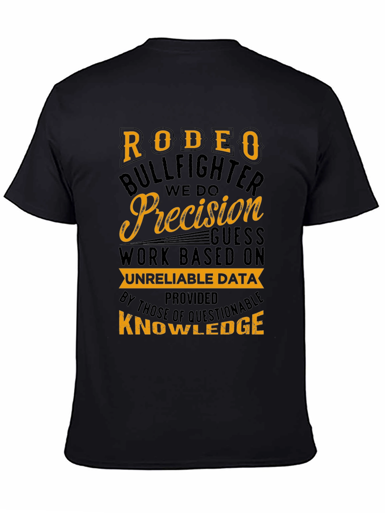 Black Rodeo Bullfighter Precision Graphic T-Shirt view 4