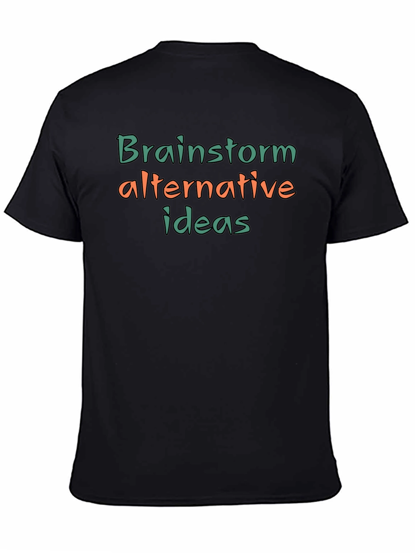 Black Brainstorm Alternative Ideas Graphic T-Shirt view 4