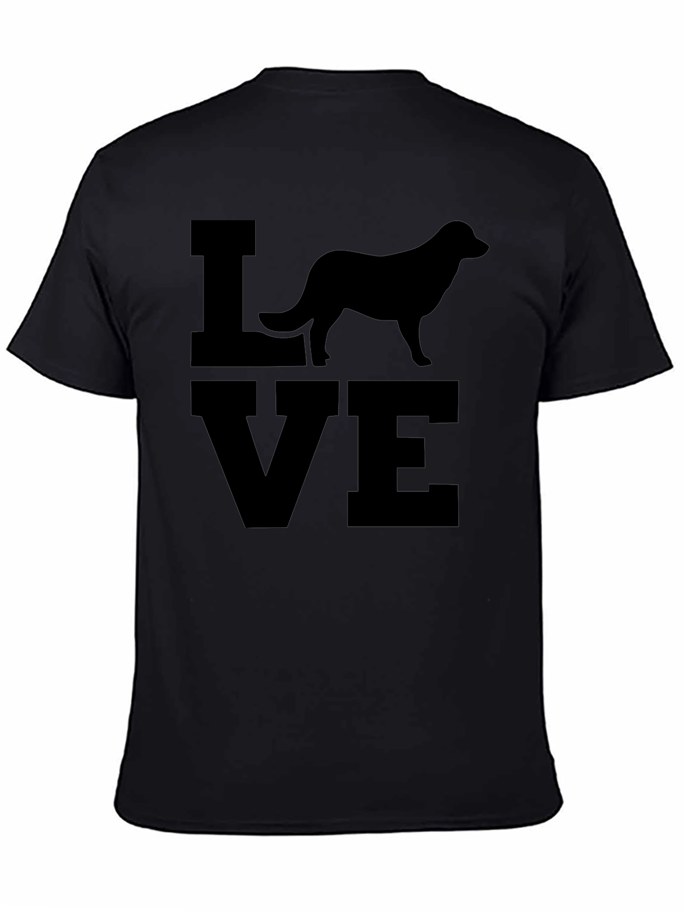 Black Dog Breed LOVE Graphic T-Shirt - Unisex view 4