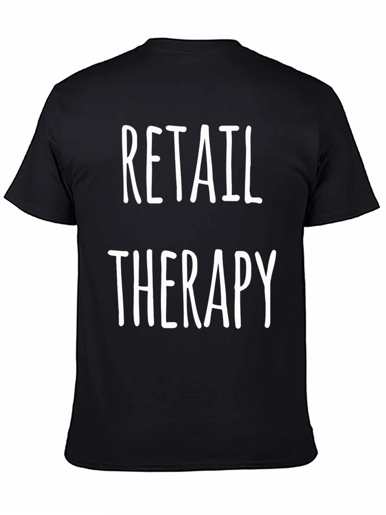 Retail Therapy Graphic Tee - Black Cotton T-Shirt - 4