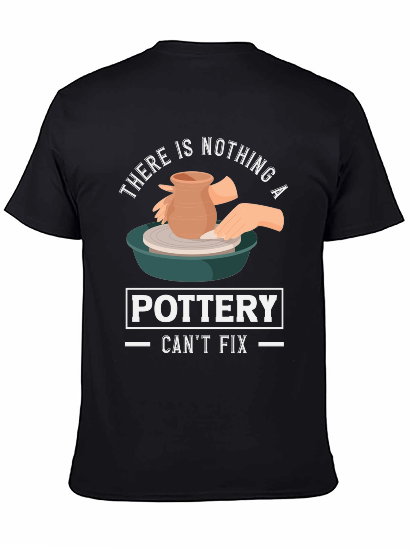 Black Pottery Fix T-Shirt, Ceramic Art Tee view 4