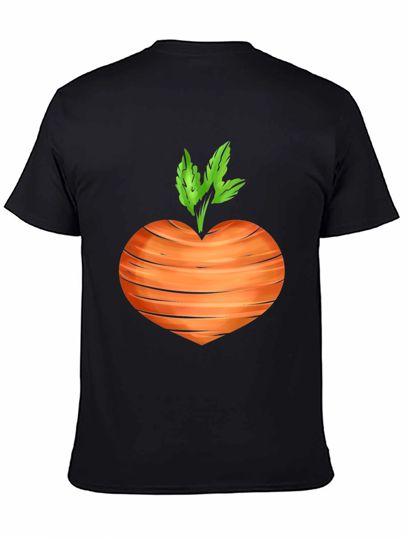 Black Carrot Heart T-Shirt - Veggie Love Tee view 4