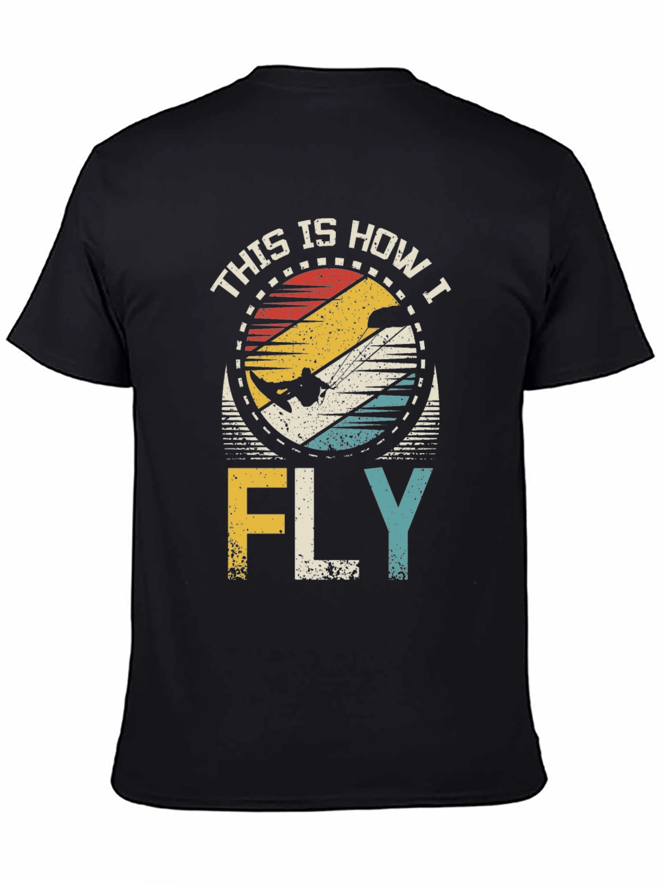 Black This Is How I Fly Retro T-Shirt view 4