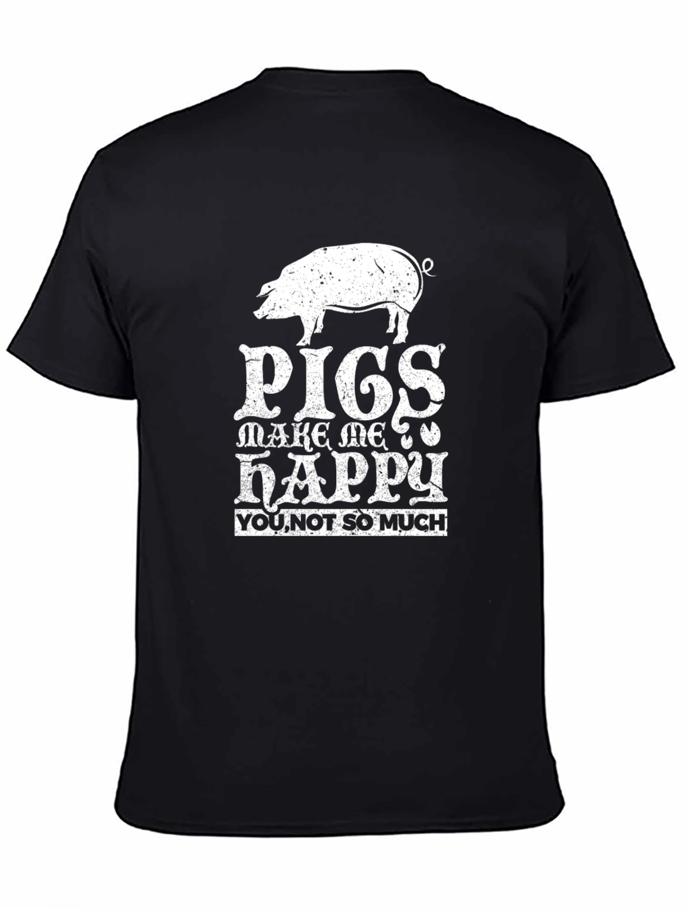 Black Pigs Make Me Happy Graphic Tee view 4