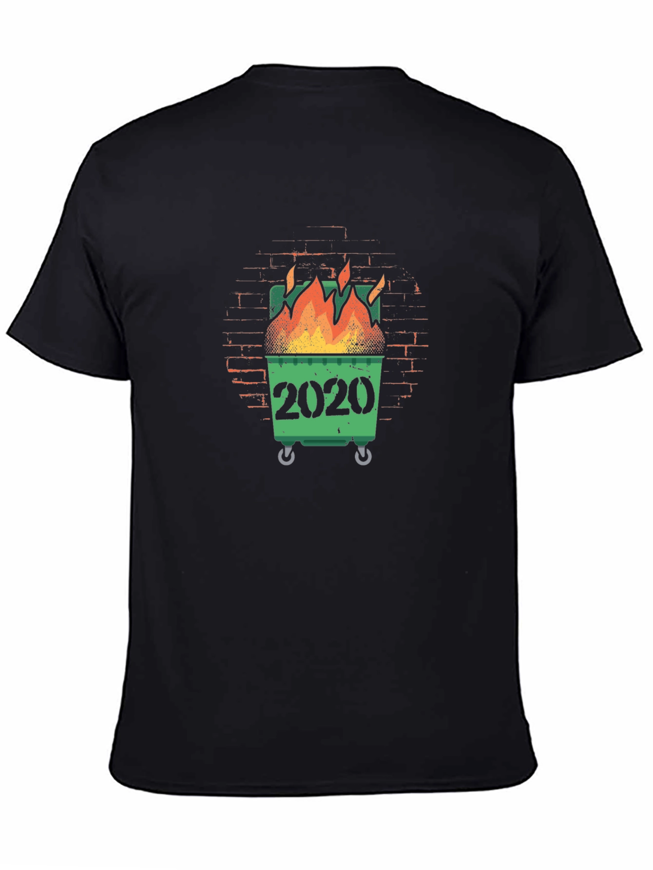 Black 2020 Dumpster Fire Graphic T-Shirt view 4