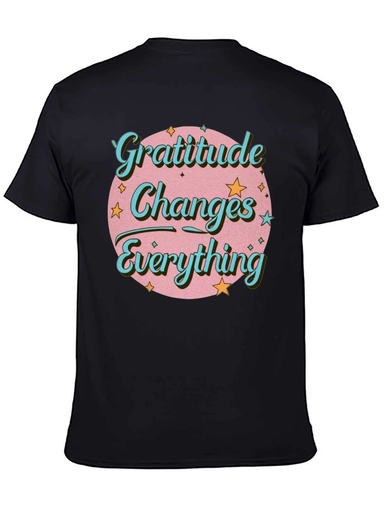 Black Gratitude Changes Everything Graphic T-Shirt view 4