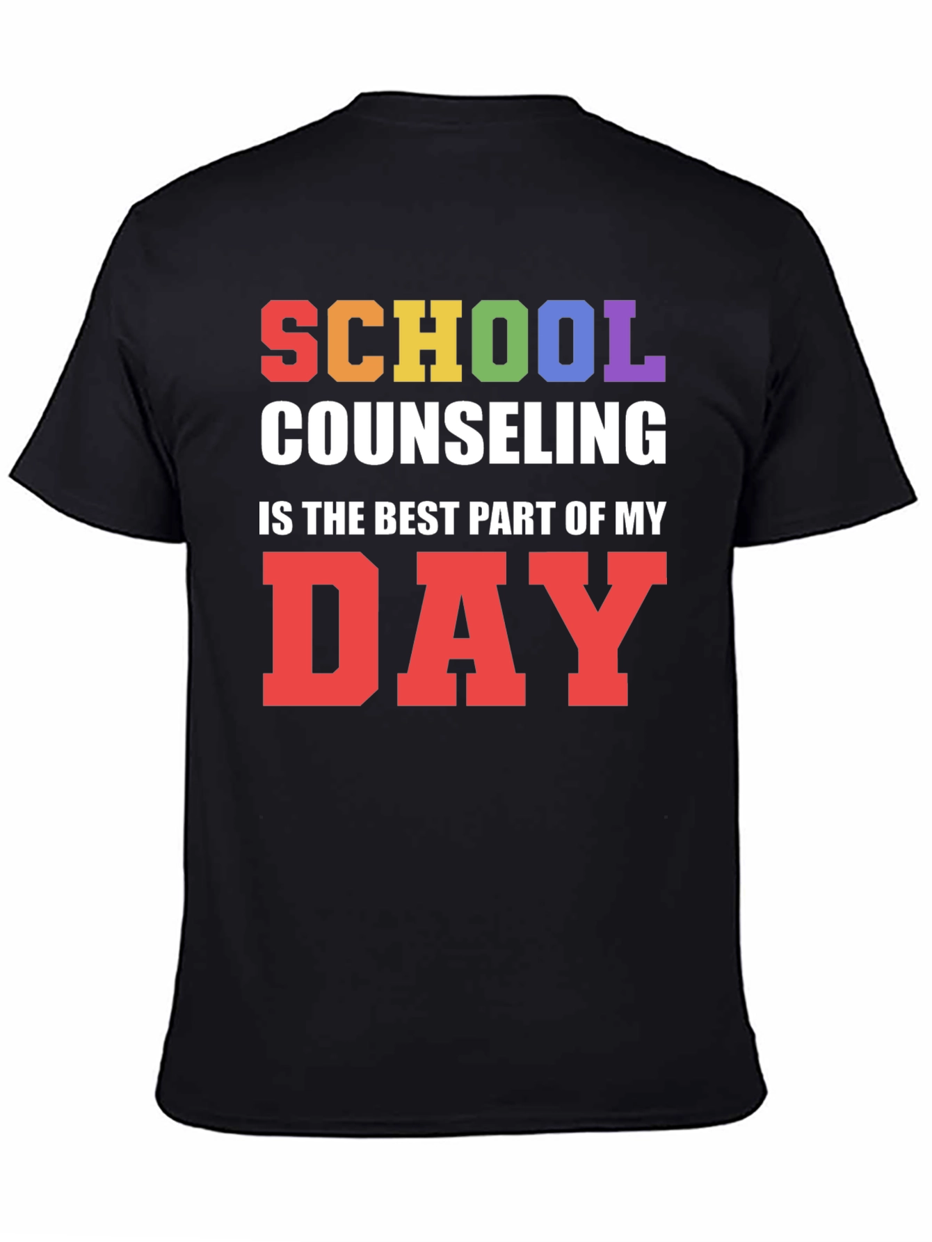 Black School Counseling T-Shirt: Best Part of My Day view 4