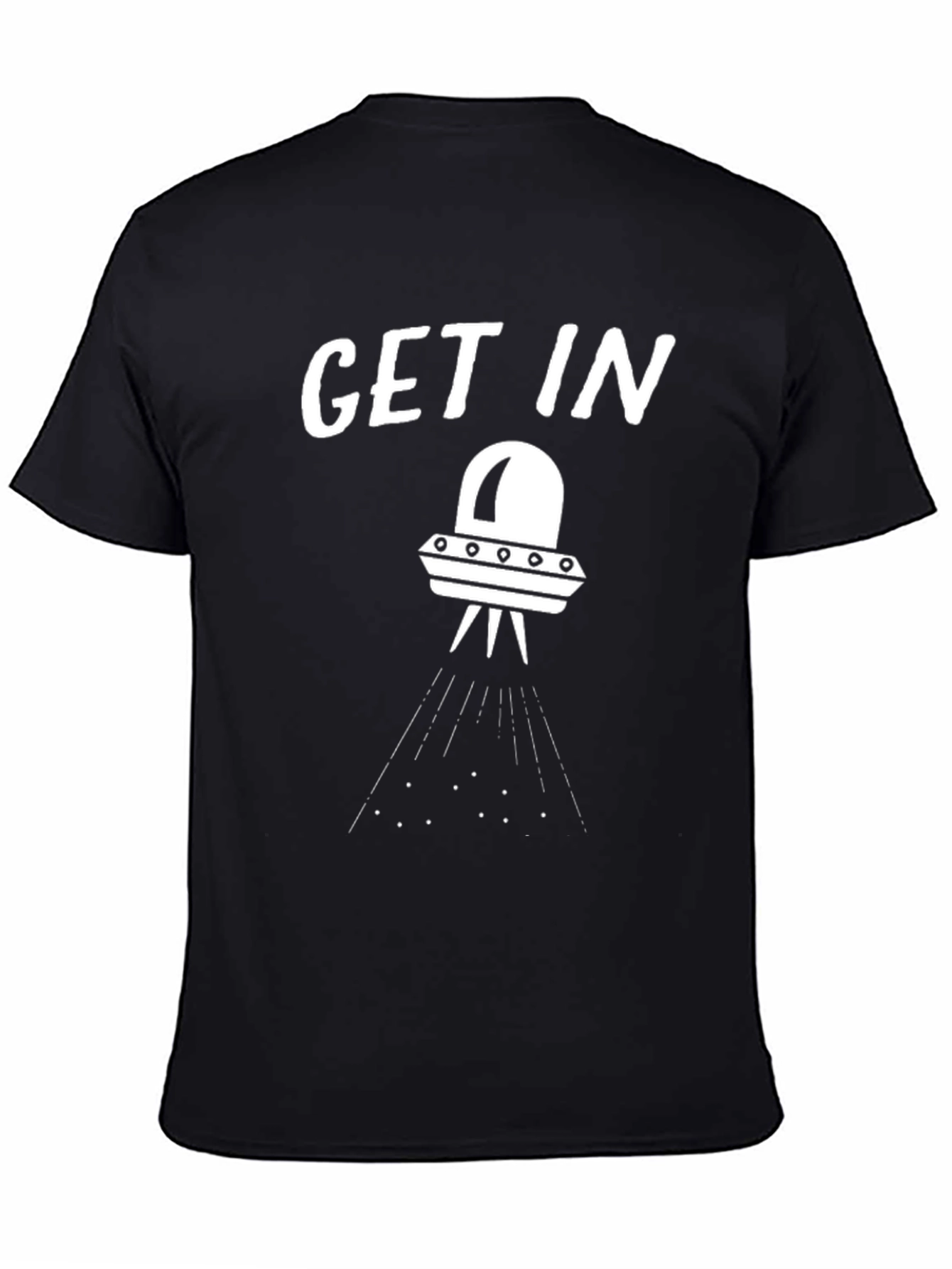 Black Get In UFO Graphic T-Shirt view 4