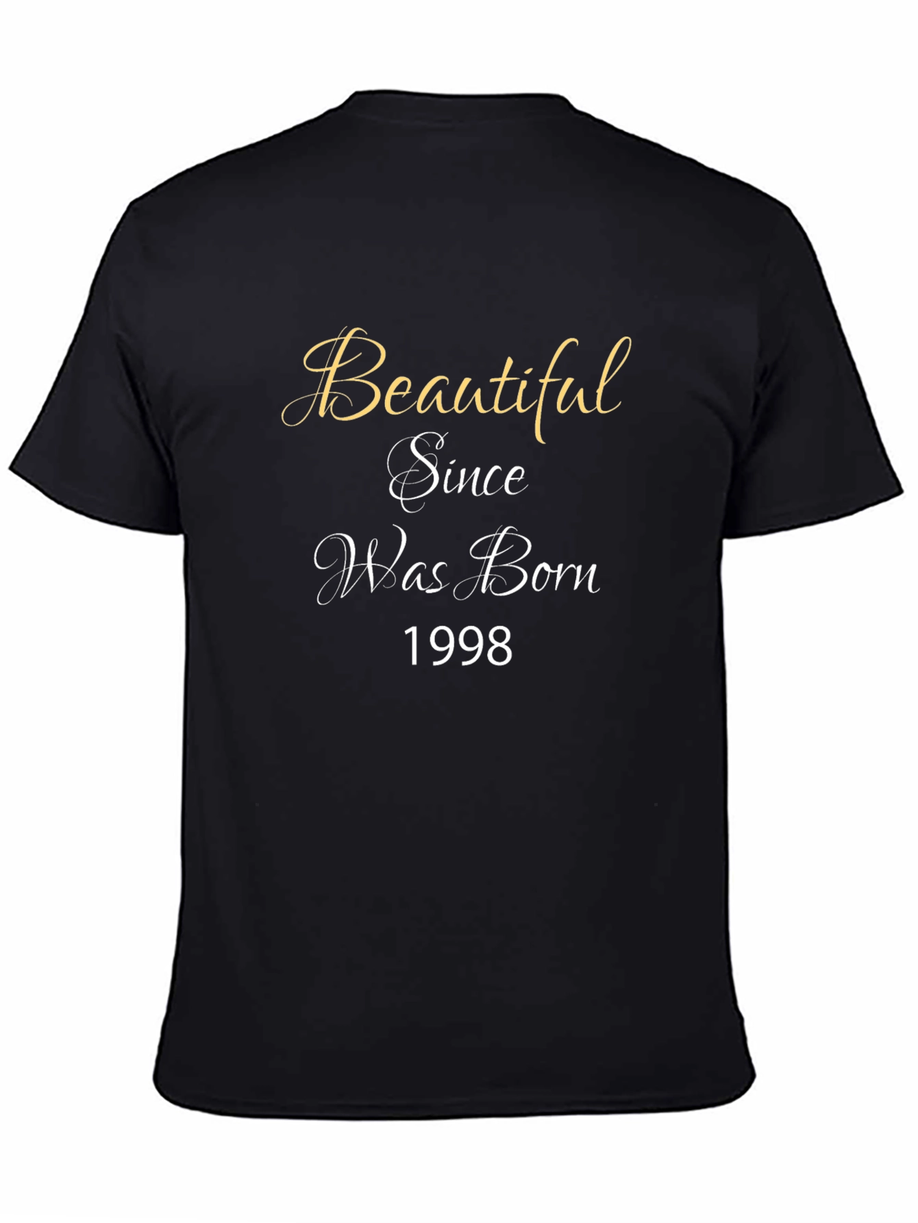 Black Beautiful Since Born Year T-Shirt view 4