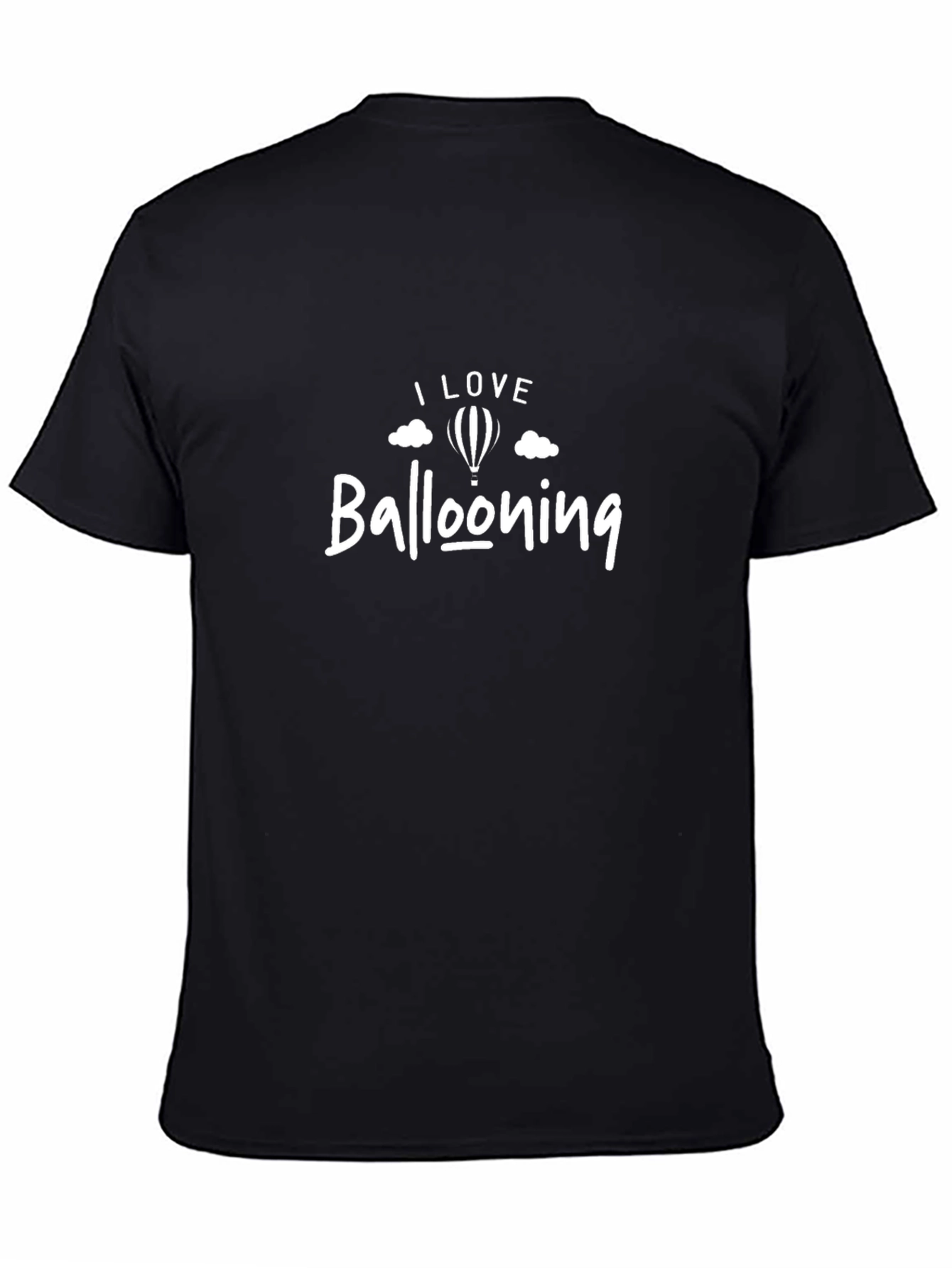 Black I Love Ballooning Graphic Tee - Stylish Black T-Shirt view 4