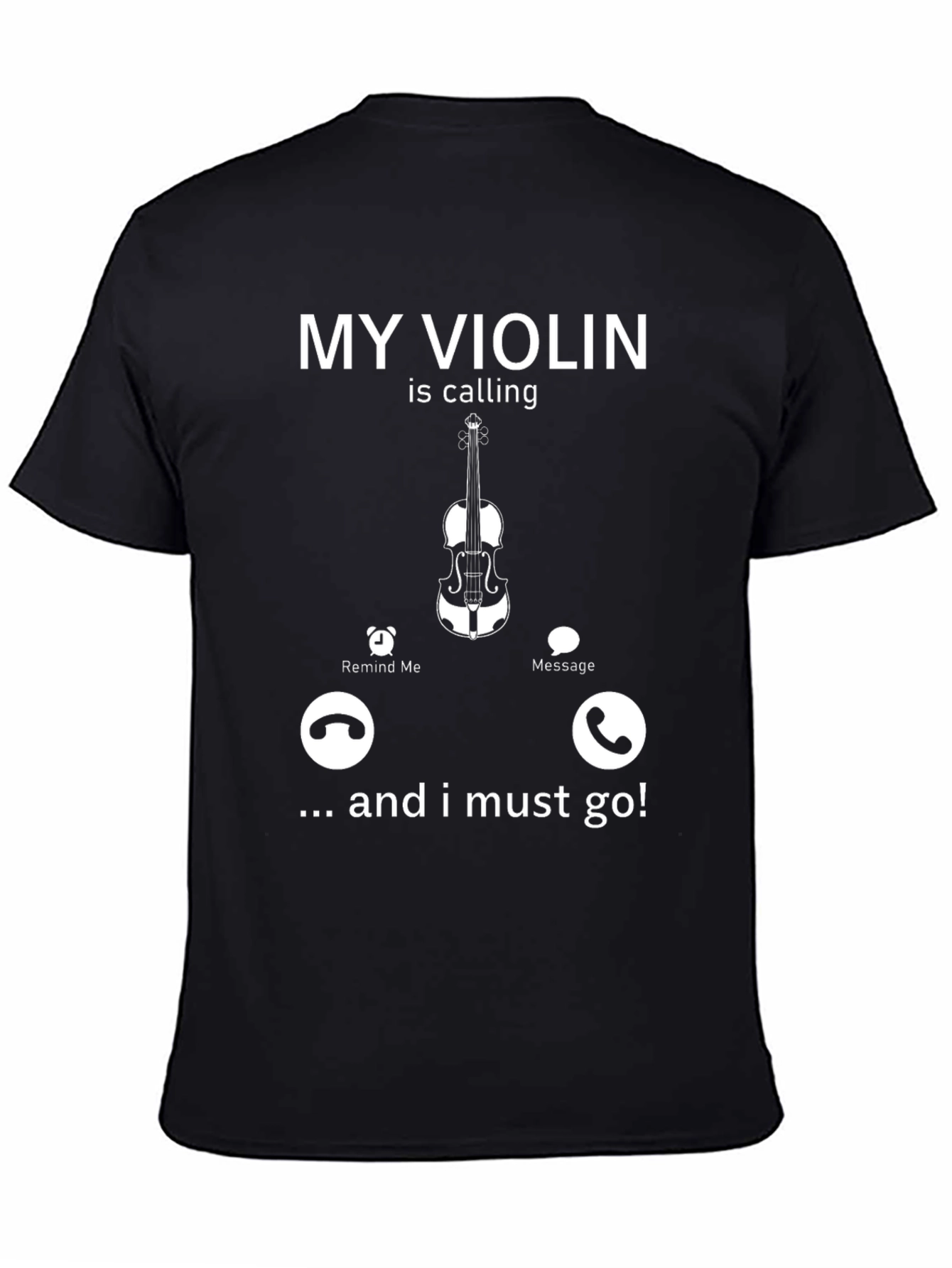 Black Violin Calling T-Shirt - Musician Gift view 4