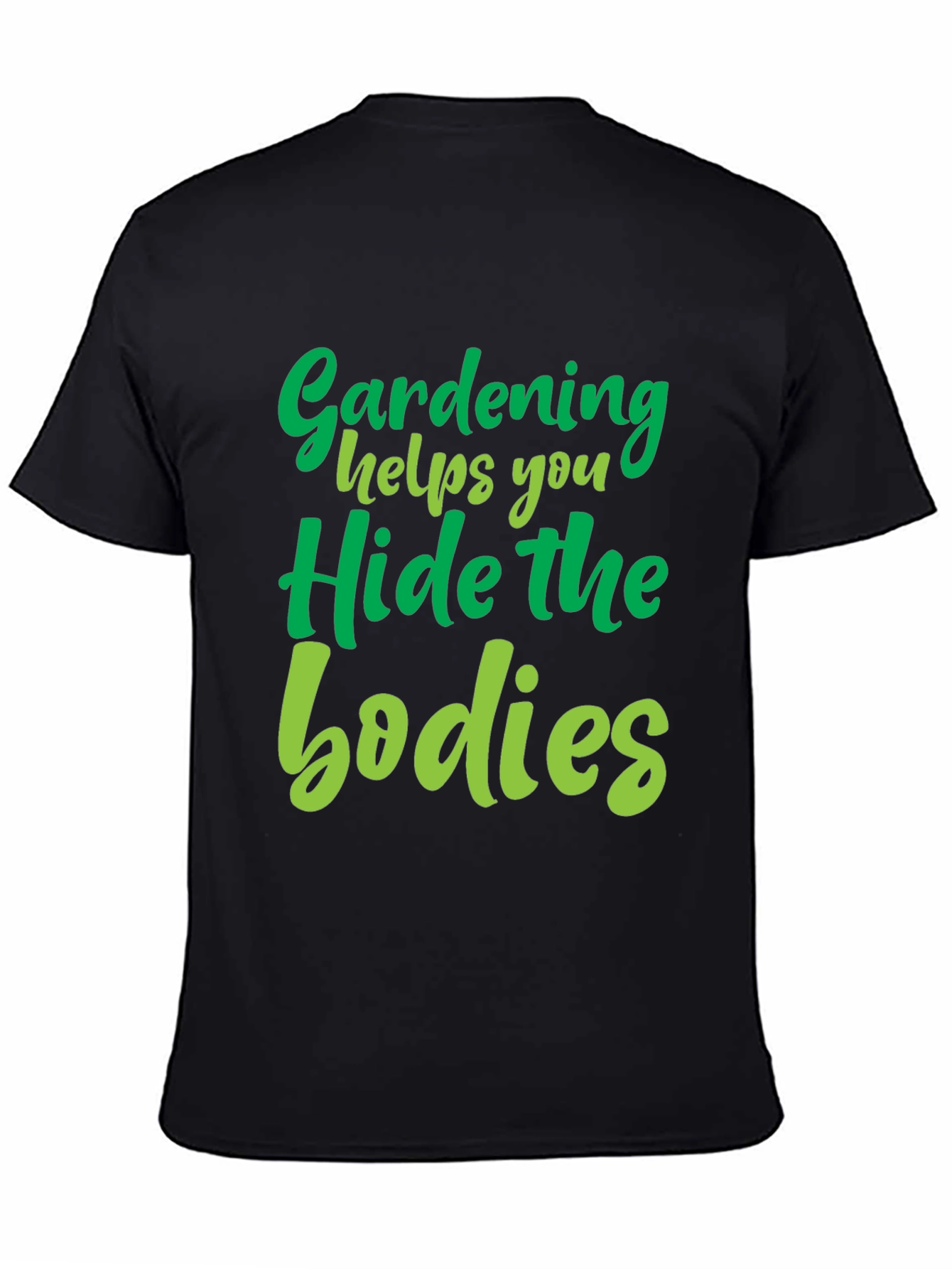 Black Gardening Hide the Bodies Graphic Novelty Tee view 4