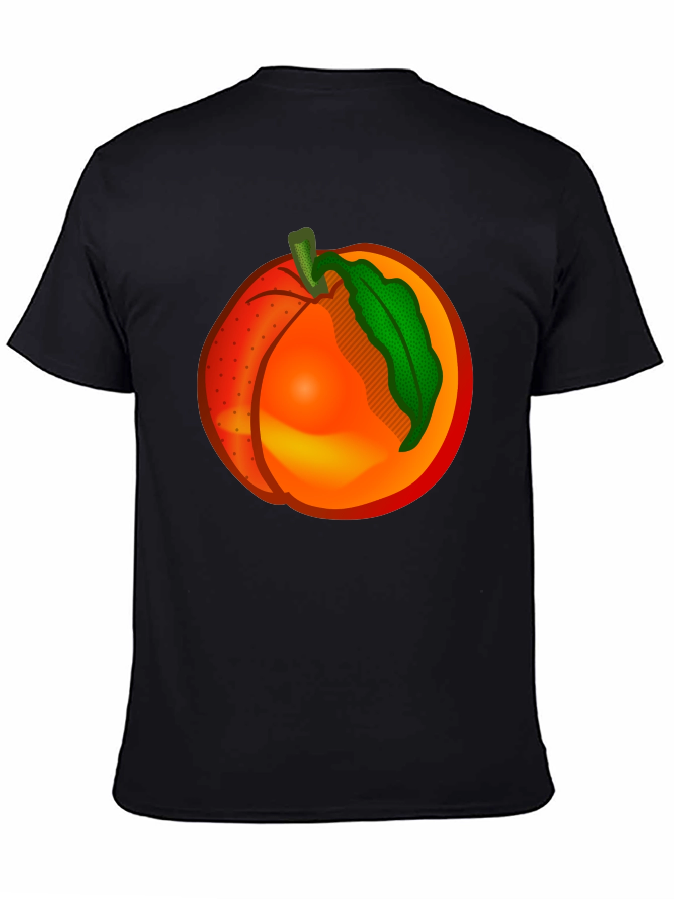 Black Peach Graphic T-Shirt - Fruity Fashion view 4
