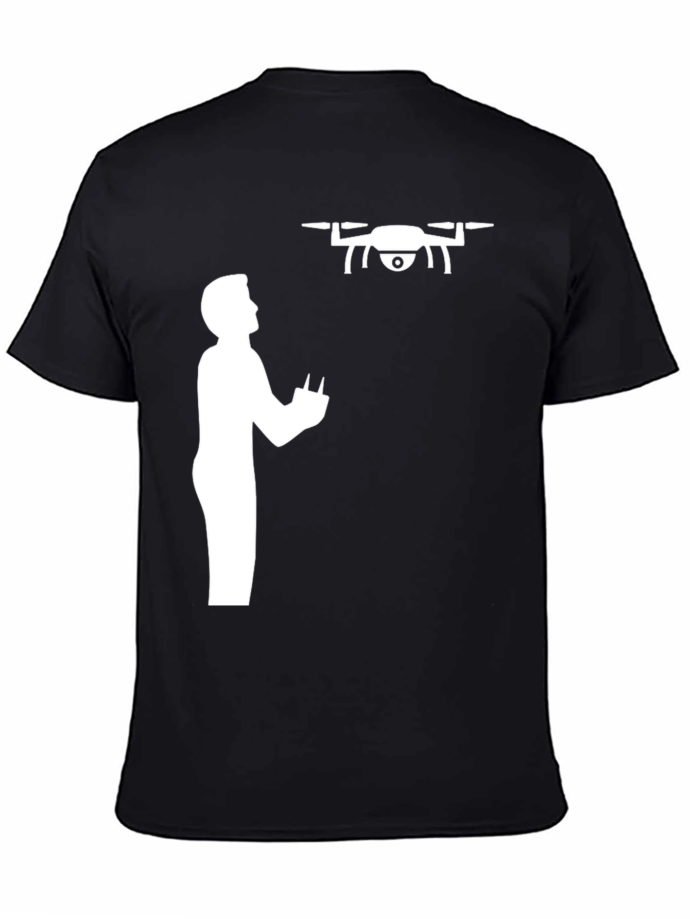Black Drone Pilot T-Shirt - Black view 4