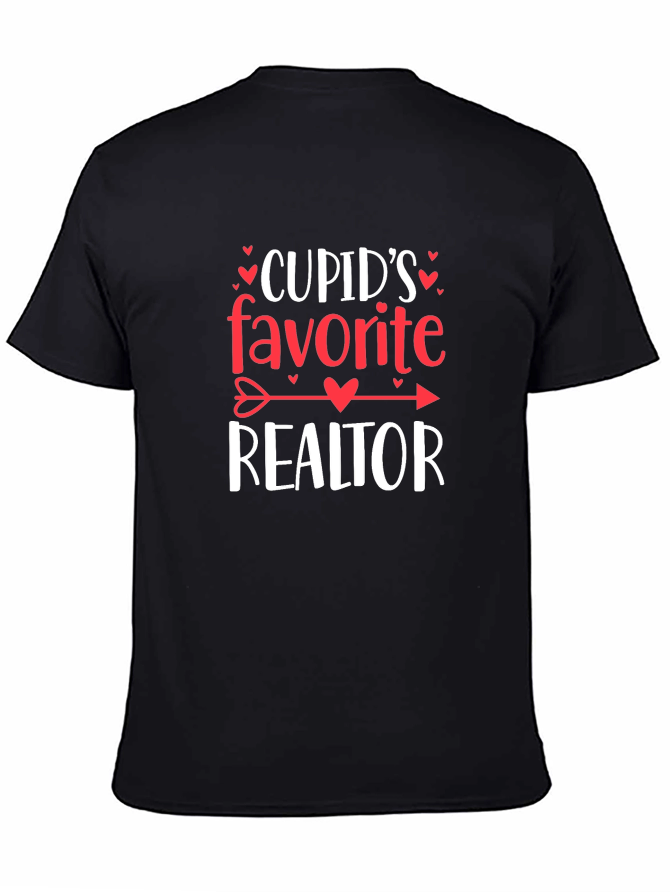 Black Cupid's Favorite Realtor T-Shirt Valentine's Day view 4