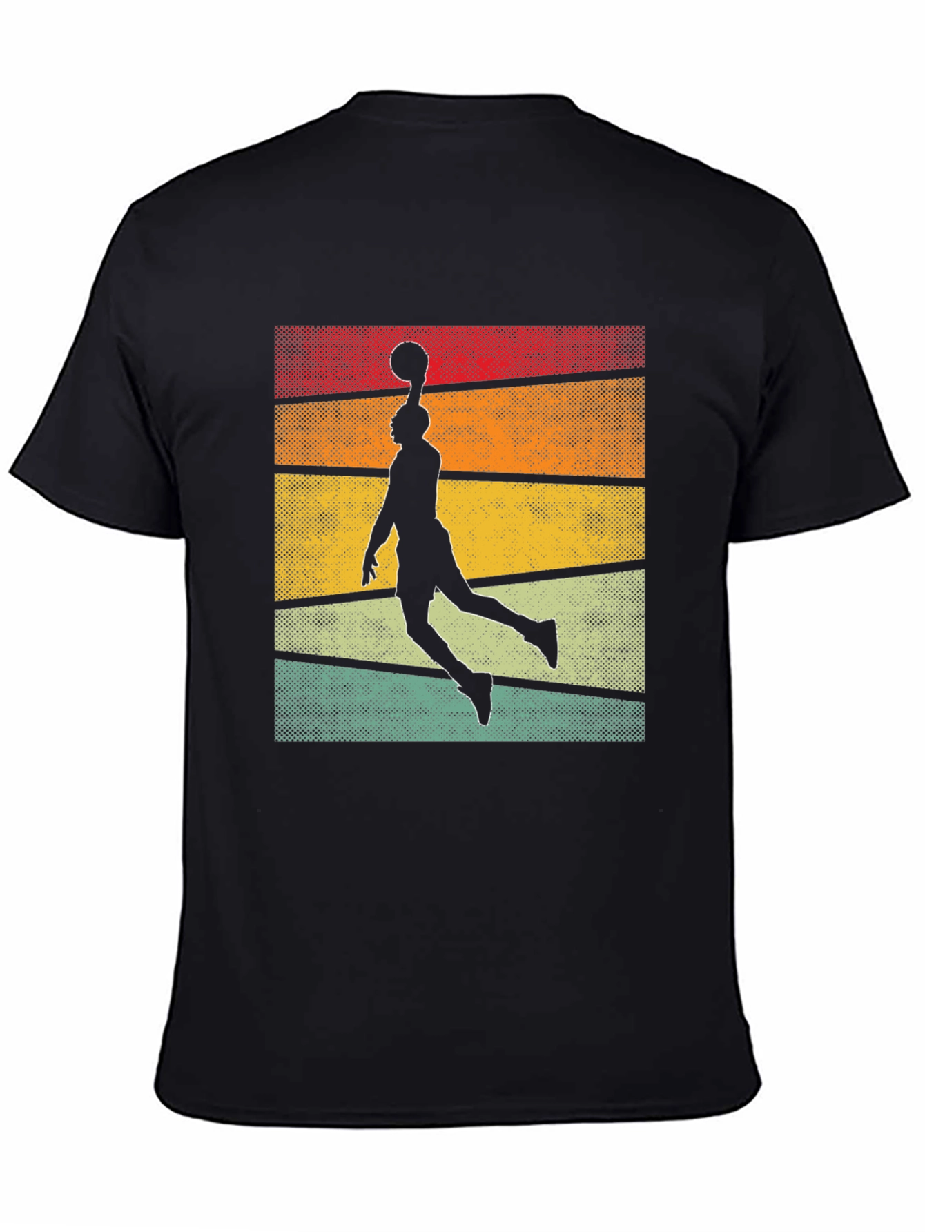 Black Vintage Basketball Player Graphic Tee view 4