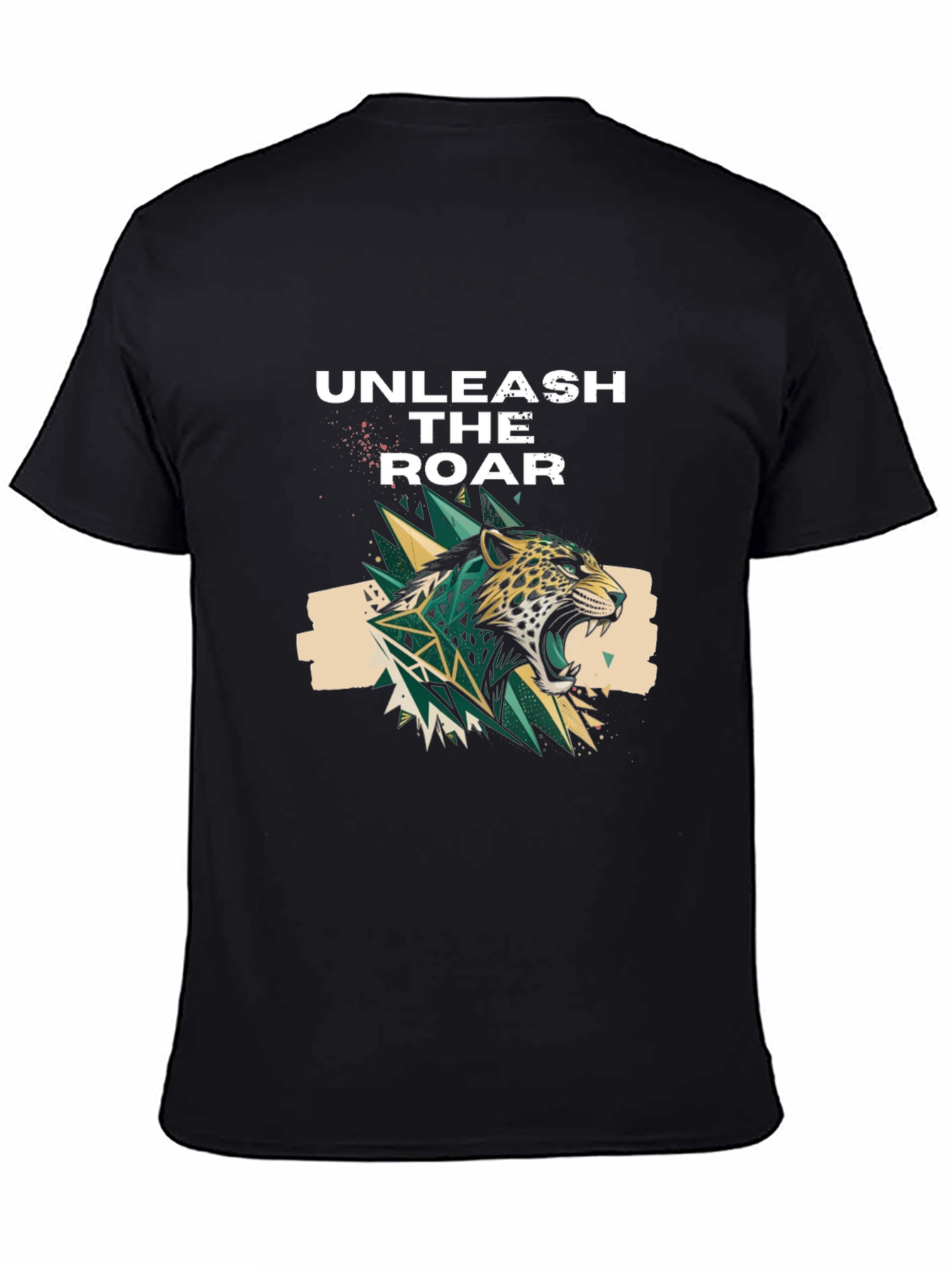 Black Unleash the Roar Graphic Print T-Shirt view 4