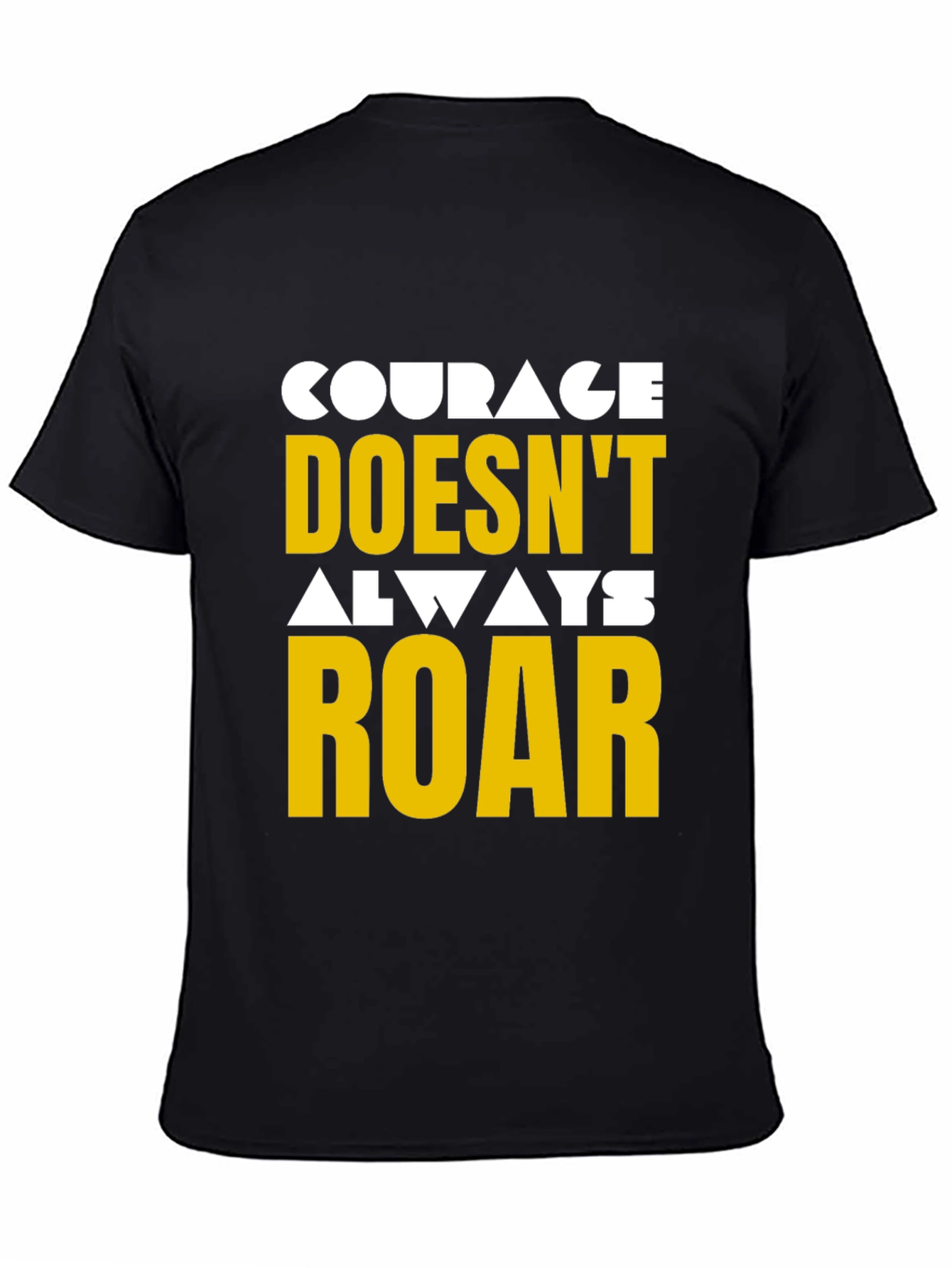 Black Courage Graphic Tee - Motivational T-Shirt view 4
