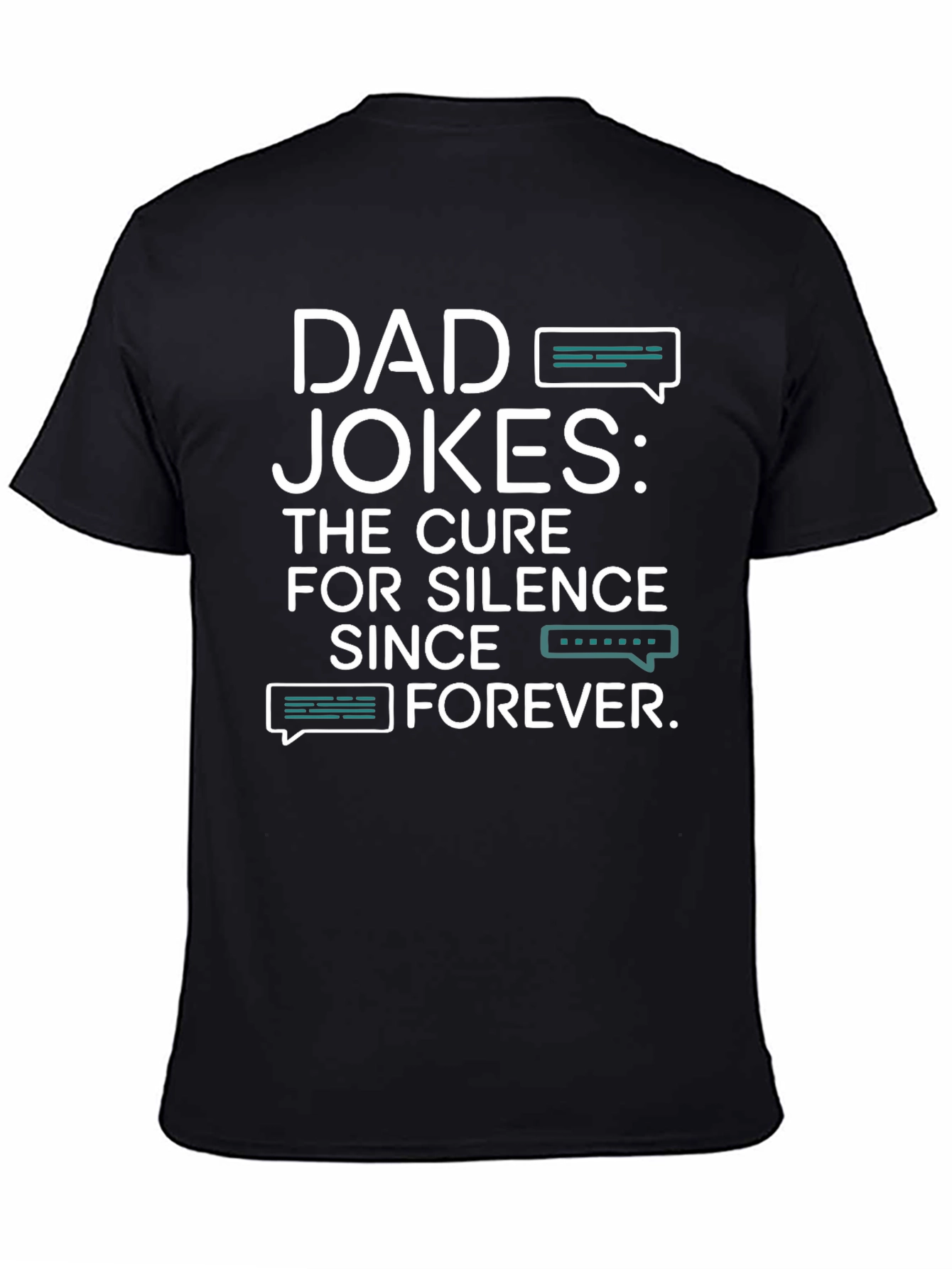 Black Dad Jokes: Cure for Silence Black T-Shirt view 4