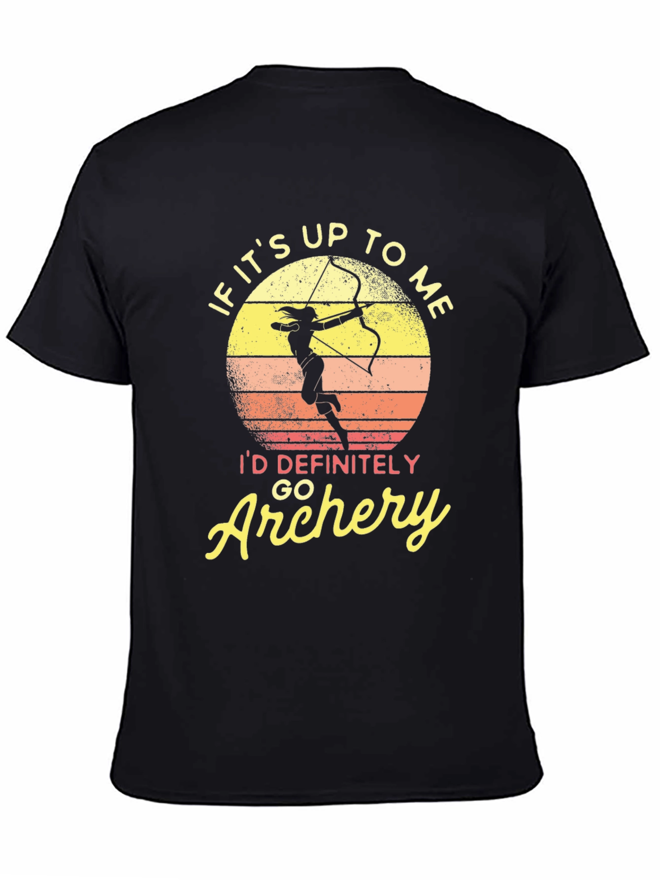 Black Archery T-Shirt - If It's Up To Me Archery Tee view 4
