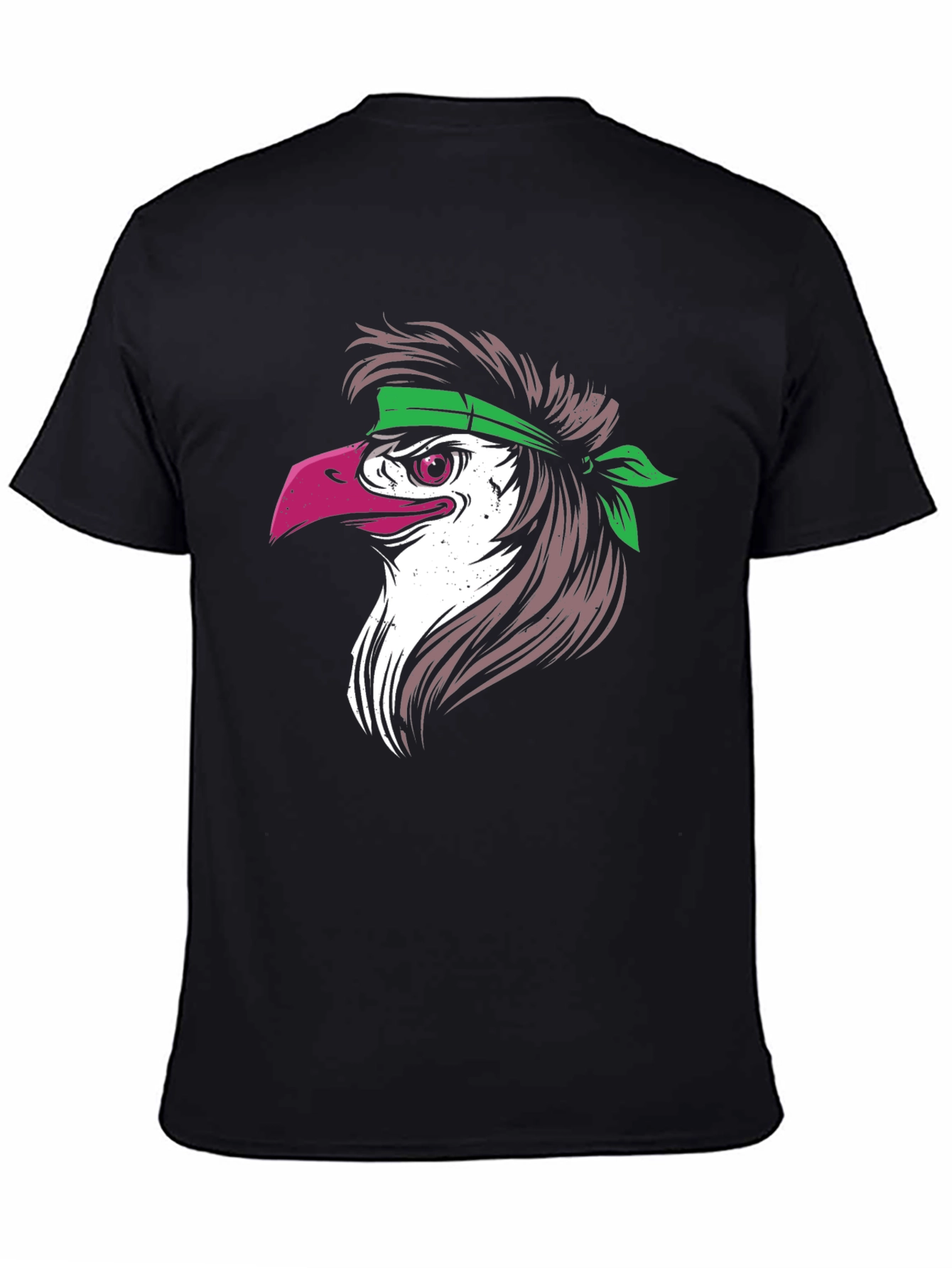 Black Eagle Head Graphic T-Shirt - Black view 4