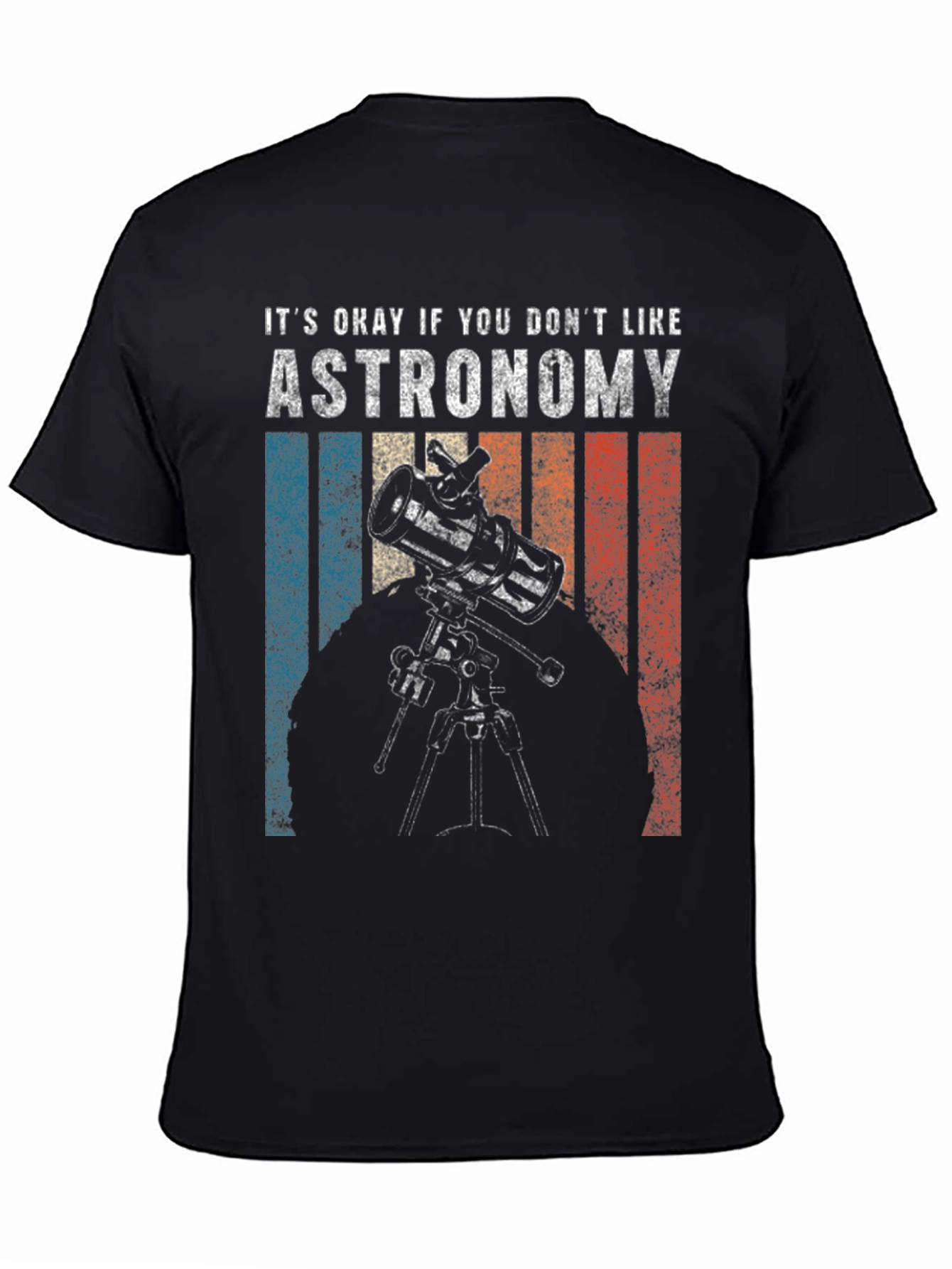 Black Astronomy Graphic Tee - Men's Black T-Shirt view 4