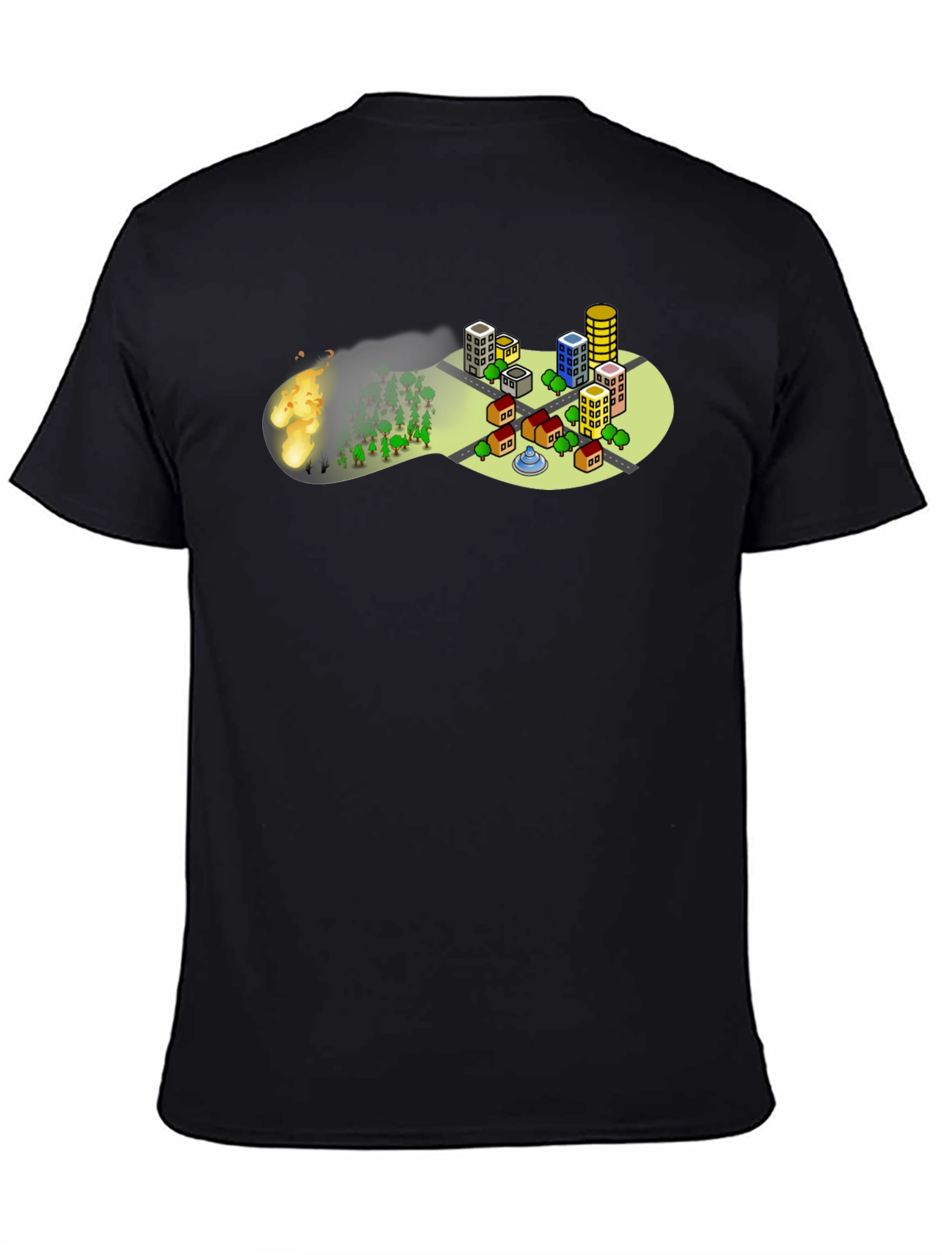 Black City Disaster T-Shirt - Graphic Tee view 4