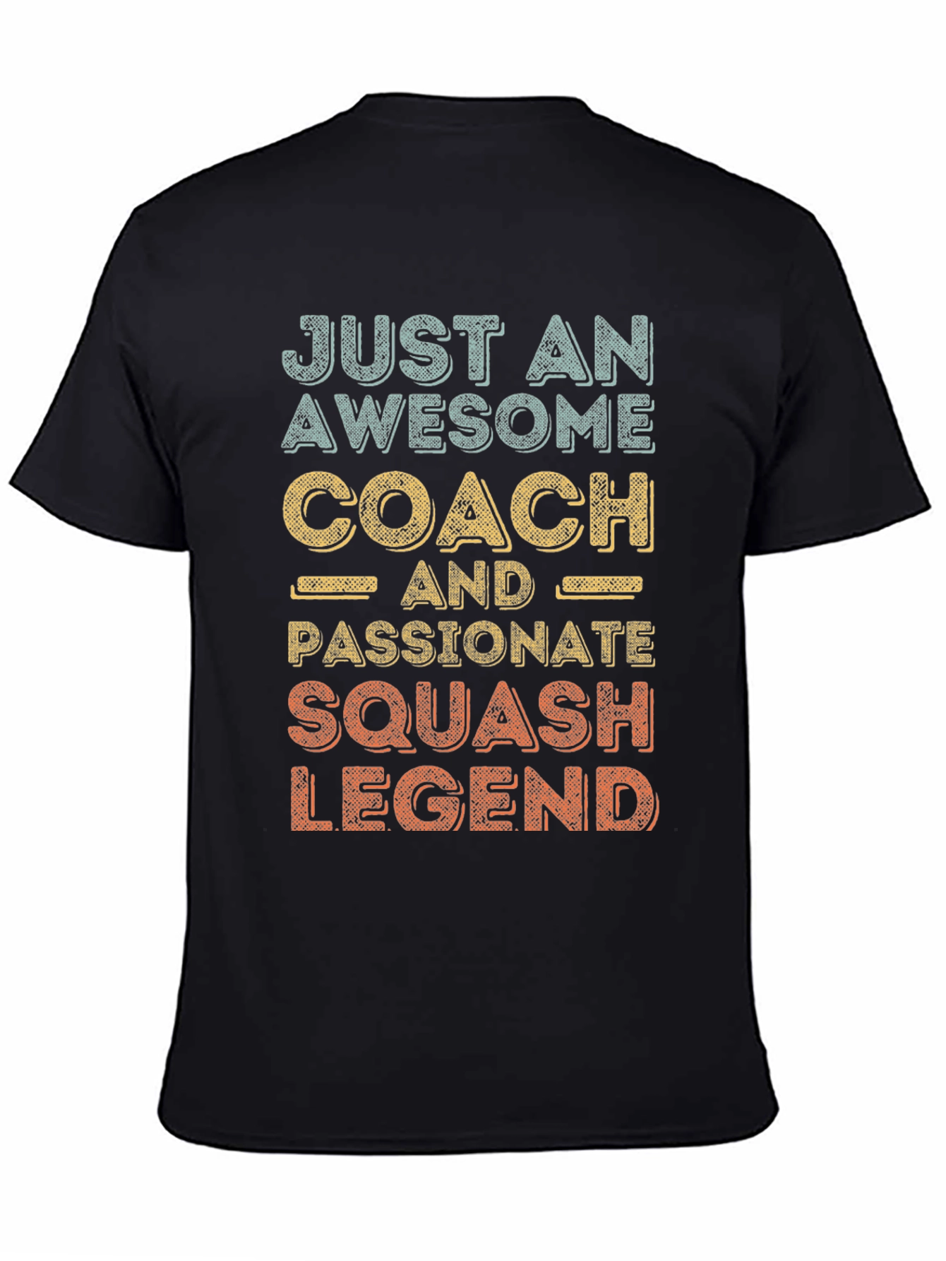Black Awesome Squash Coach Legend Tee view 4