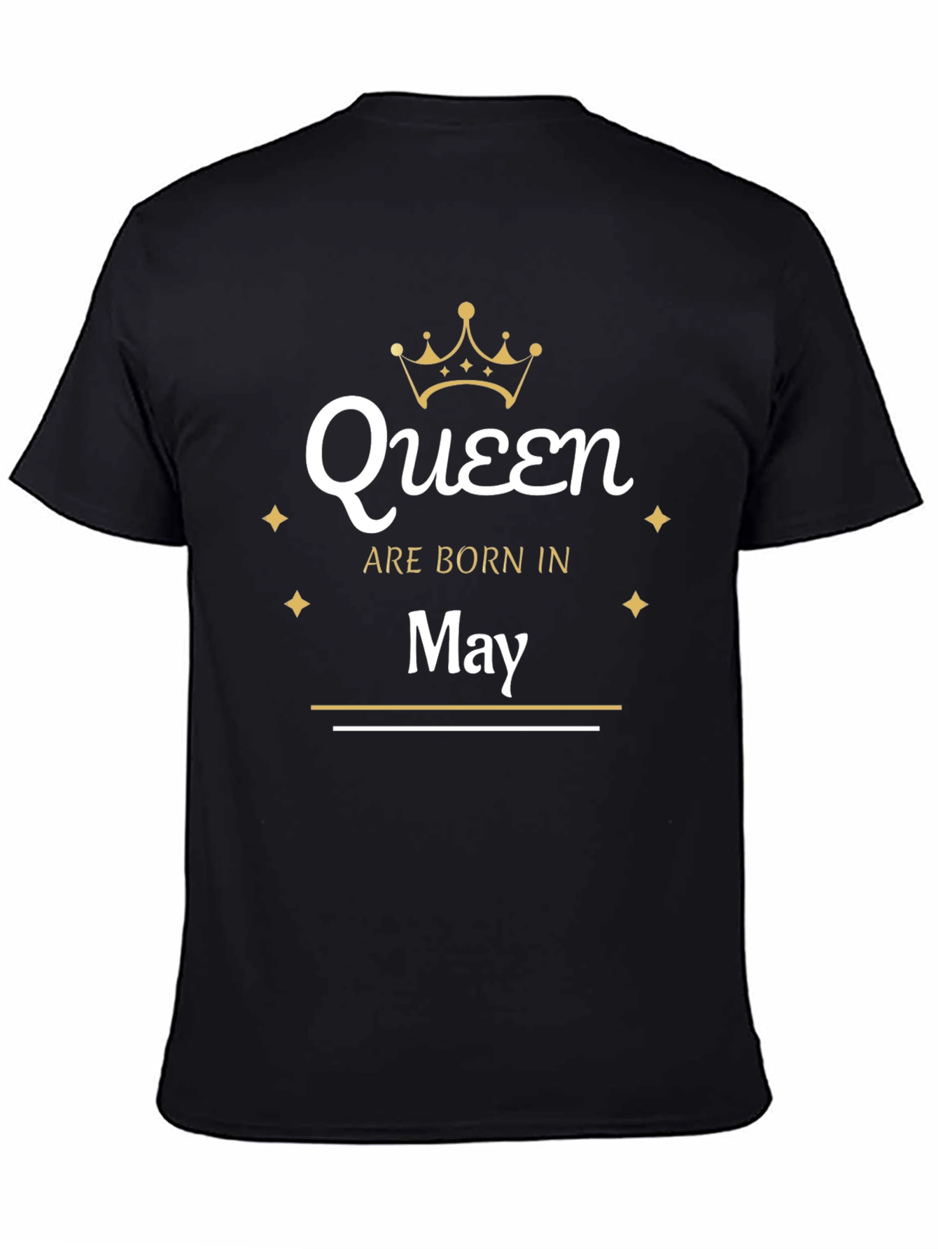 Black Queen Born in May Black T-Shirt view 4