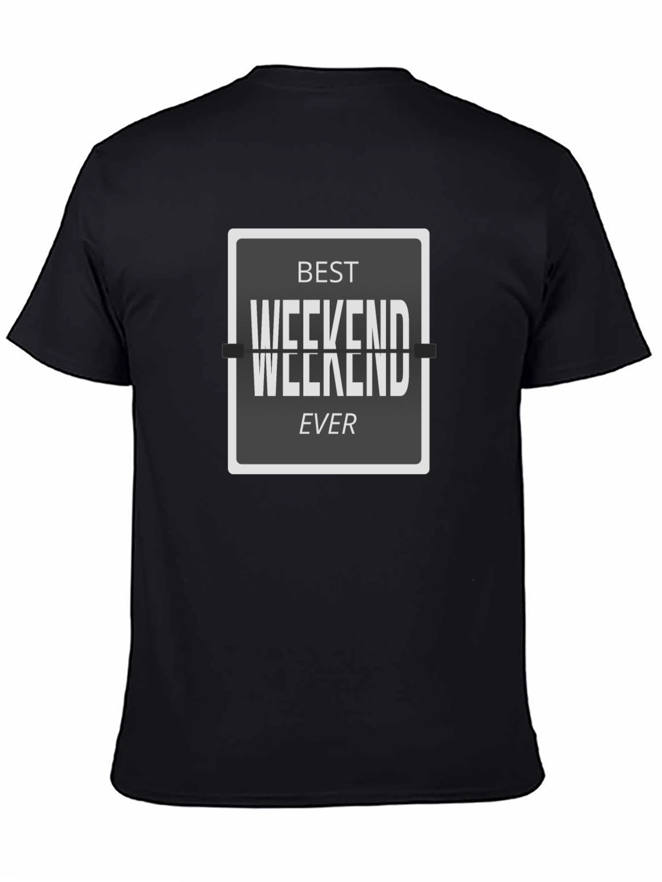 Black Best Weekend Ever Graphic Tee view 4