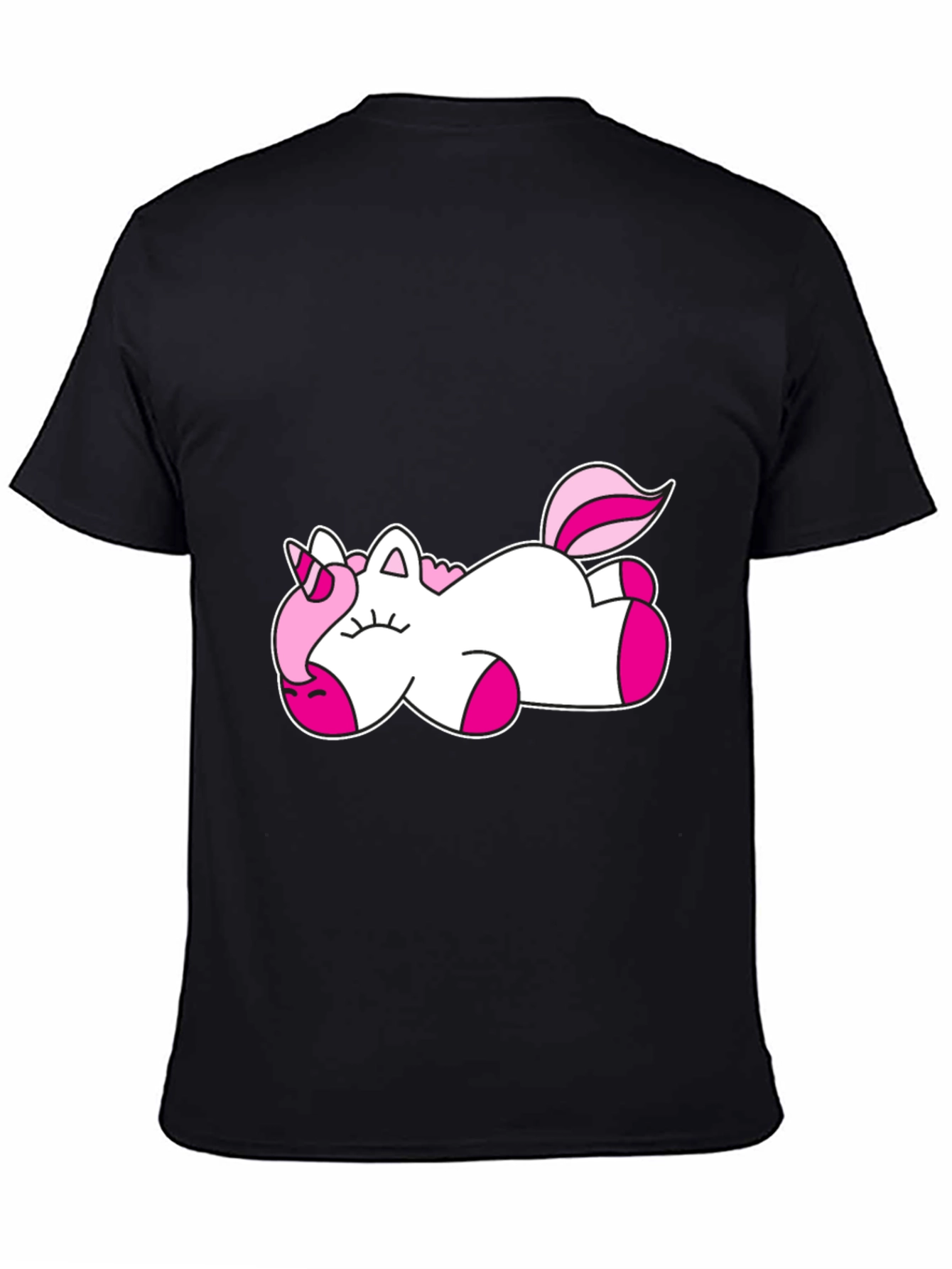 Black Unicorn Nap Black T-Shirt view 4